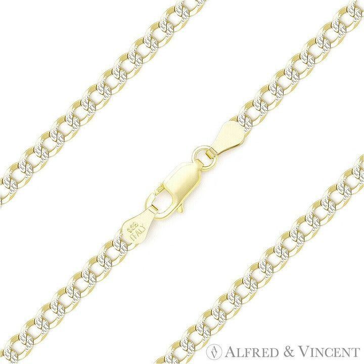 Other 2.7mm Cuban / Curb Link D-Cut Pave Italian Chain Bracelet Size ONE SIZE - 1 Preview