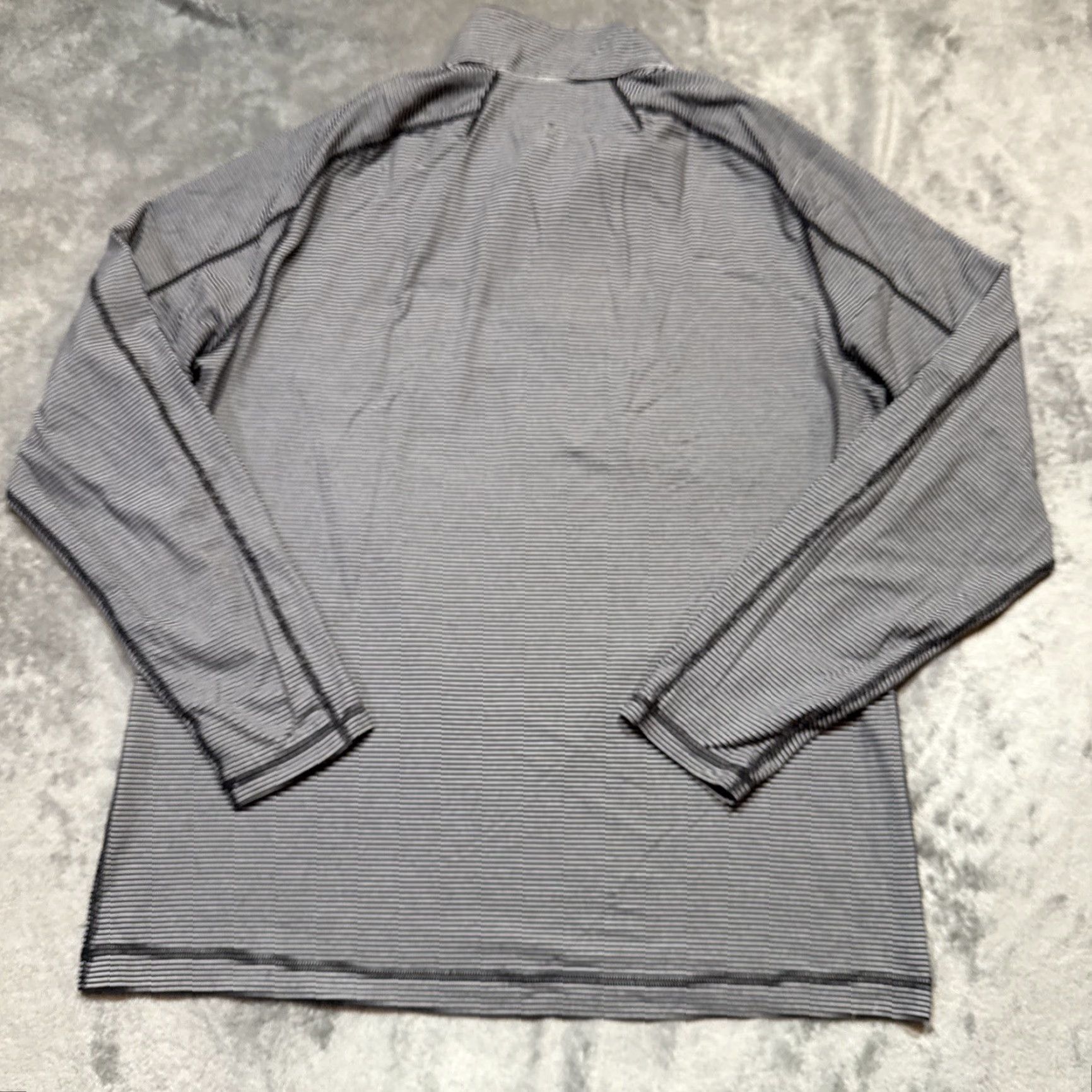 Lululemon Lululemon Sweater 2XL Blue Stripe 1/4 Zip Performance Pullover Long Sleeve Mens Size US XXL / EU 58 / 5 - 7 Thumbnail
