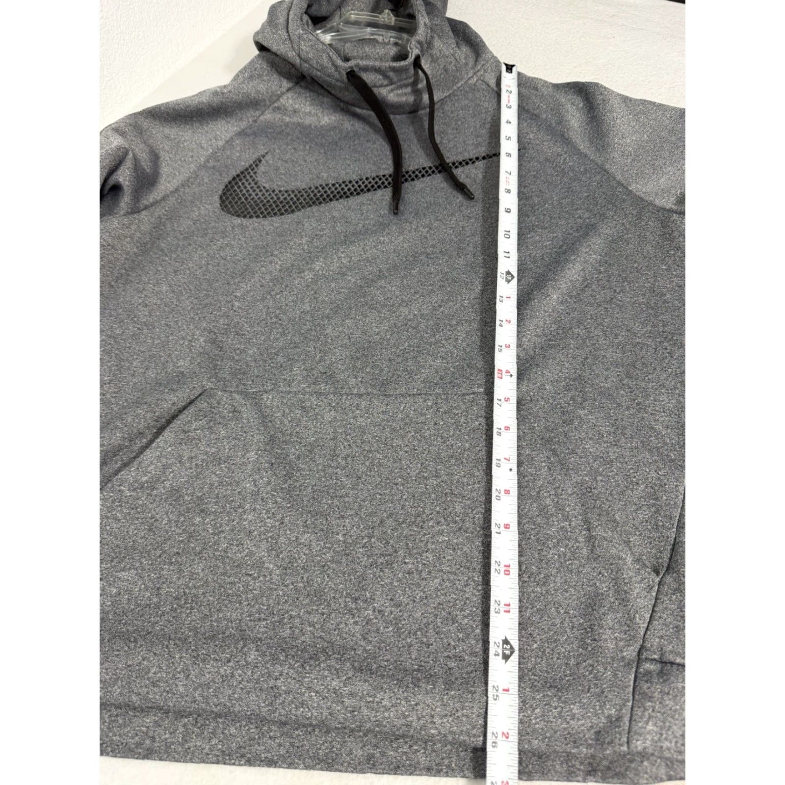 Nike Nike Dri Fit Cowl Neck Gray Swoosh Logo Mens Hoodie Hooded Sweatshirt Sz L Size US L / EU 52-54 / 3 - 2 Thumbnail