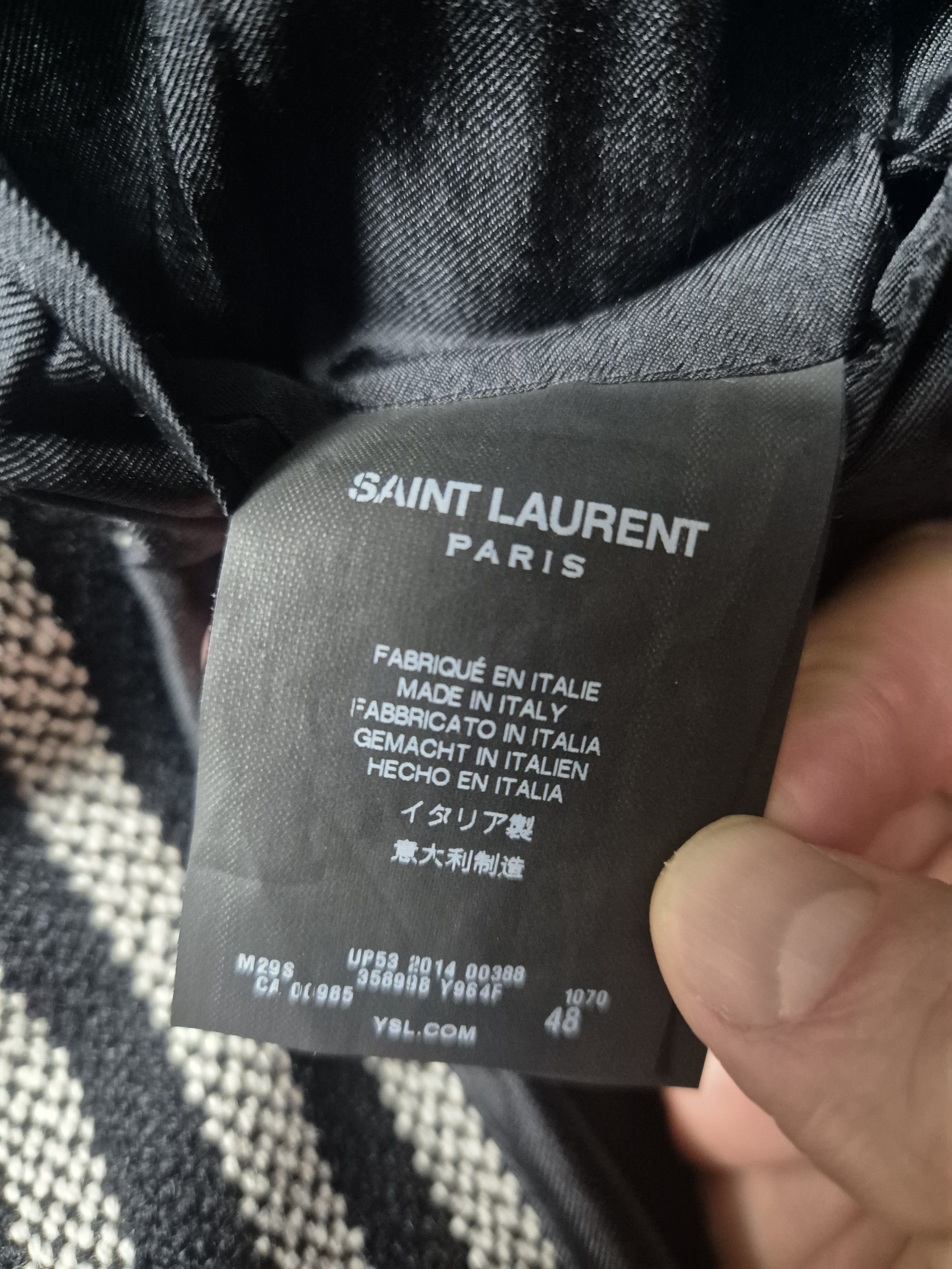 Hedi Slimane × Saint Laurent Paris Saint Laurent 14FW striped coat Size US M / EU 48-50 / 2 - 5 Thumbnail