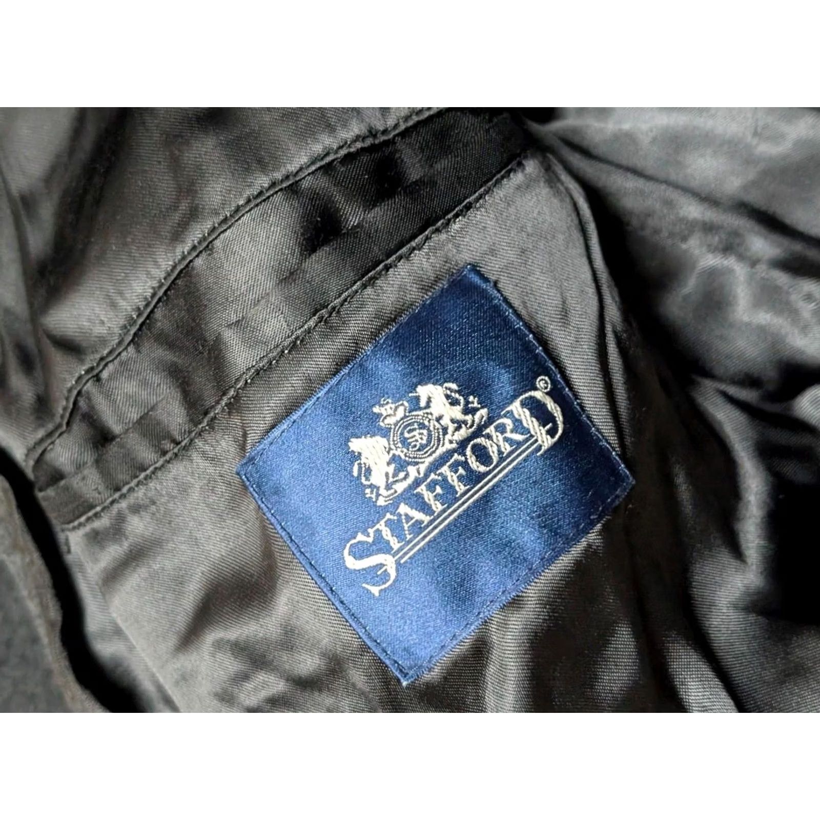Stafford VINTAGE Stafford Overcoat Wool Black 40R Long Double Breasted Coat Mens XS? Size US M / EU 48-50 / 2 - 6 Thumbnail
