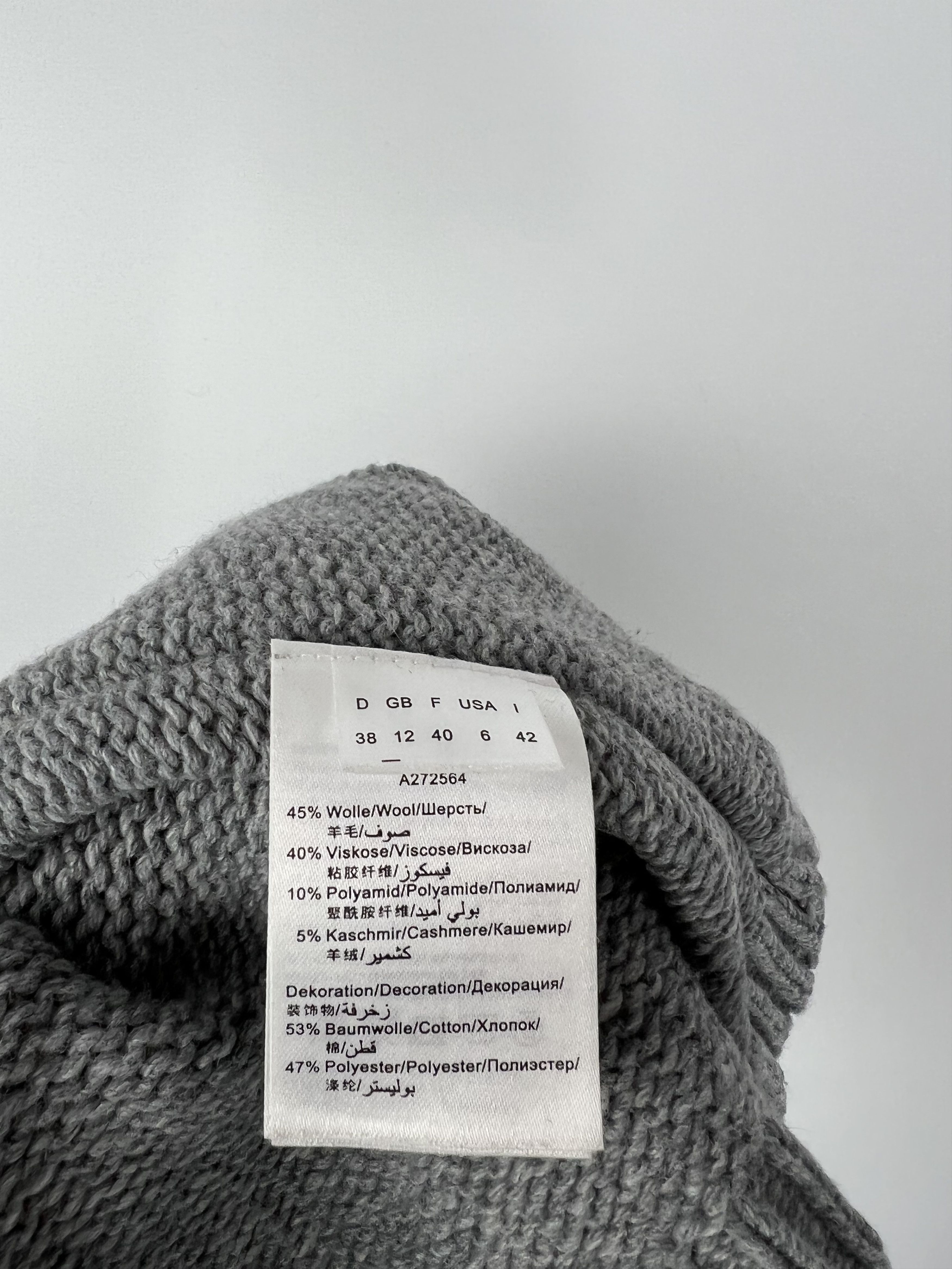 Designer Set Women's Gray Wool Cashmere Sweater Size IT42 Size M / US 6-8 / IT 42-44 - 7 Thumbnail