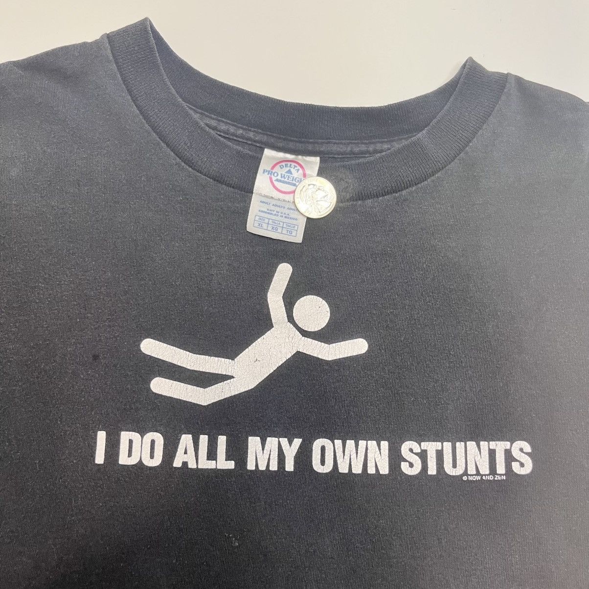 Vintage “I do all my own stunts” black tee Size US XL / EU 56 / 4 - 2 Thumbnail