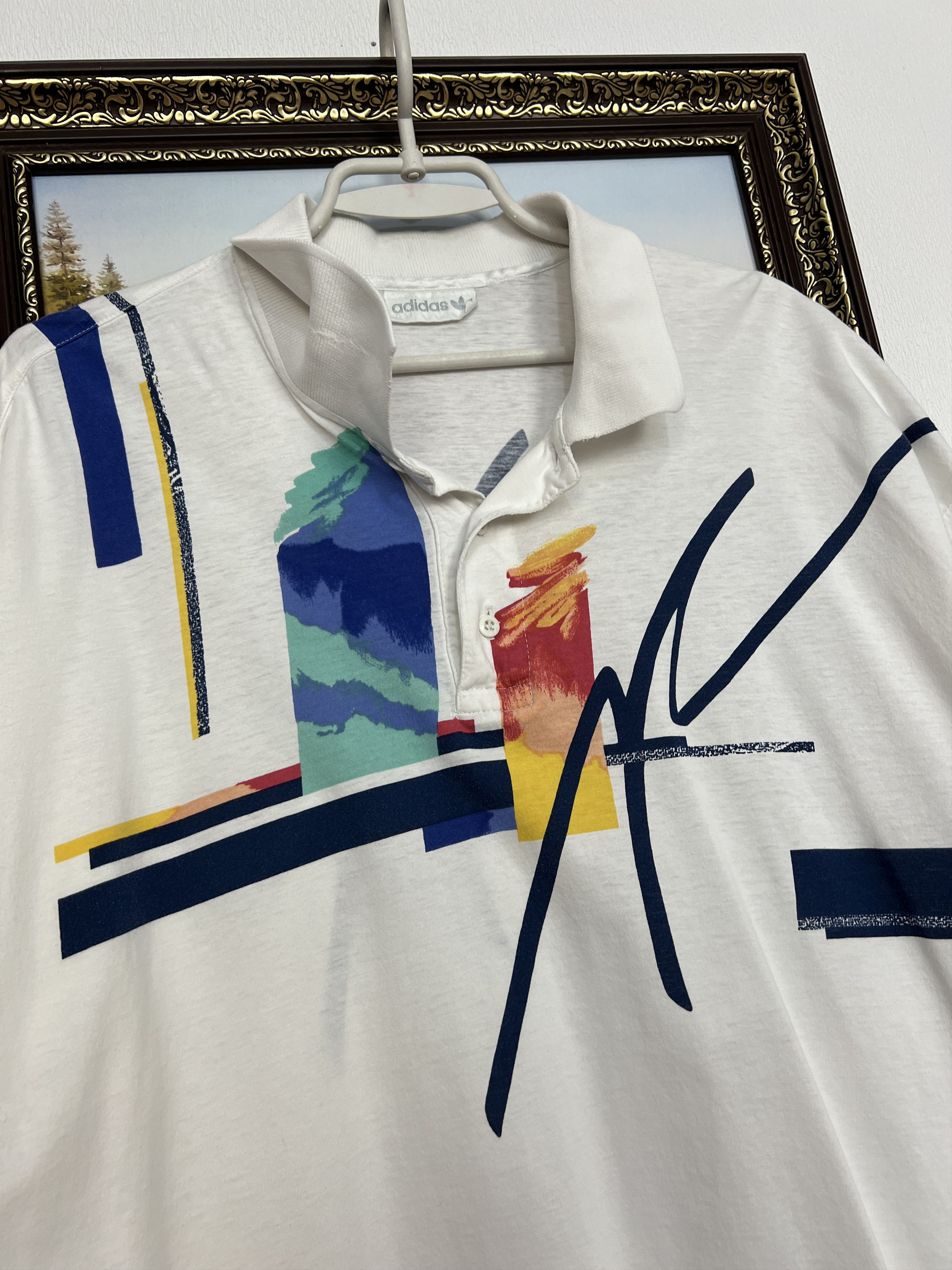 Adidas Vintage 90's Edberg Lendl Agassi Tennis Polo Shirt Jersey Size US XL / EU 56 / 4 - 3 Thumbnail