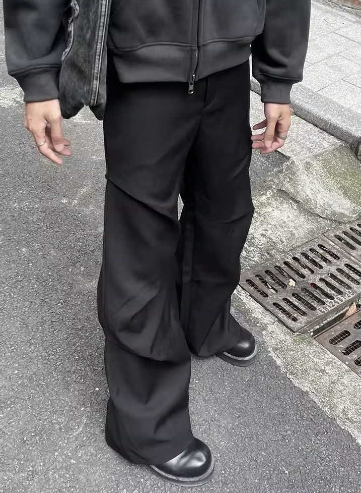 Japanese Brand × Vintage Heavy design pleated micro flare casual baggy pants Size US 30 / EU 46 - 4 Thumbnail