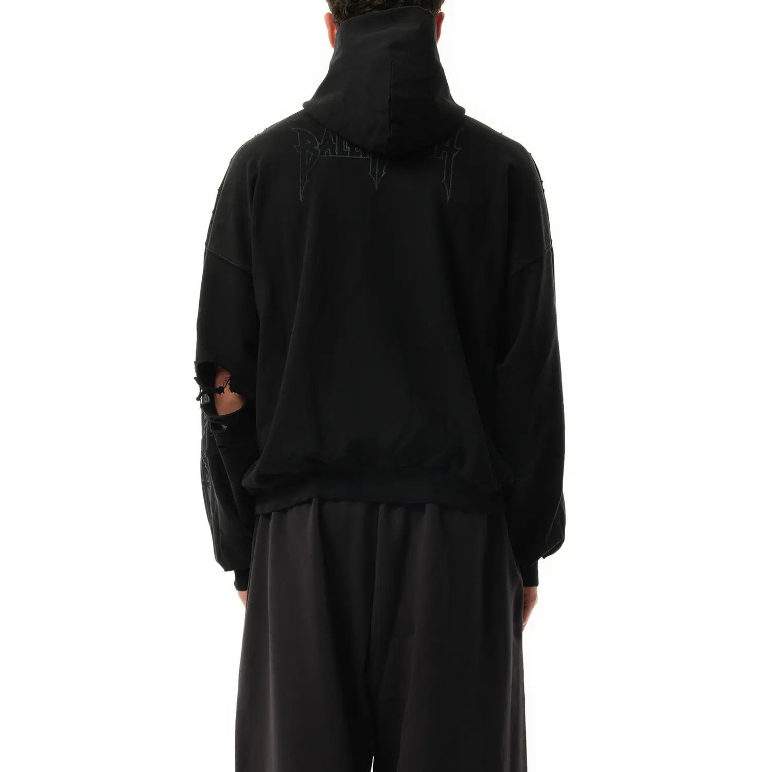 Balenciaga o1w1db11225 Paris Moon Hoodie Large Fit in Black Size US S / EU 44-46 / 1 - 6 Thumbnail
