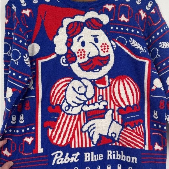 Pabst Blue Ribbon Pabst Blue Ribbon Holiday Ugly Christmas Sweater Mens Size S Size US S / EU 44-46 / 1 - 3 Thumbnail