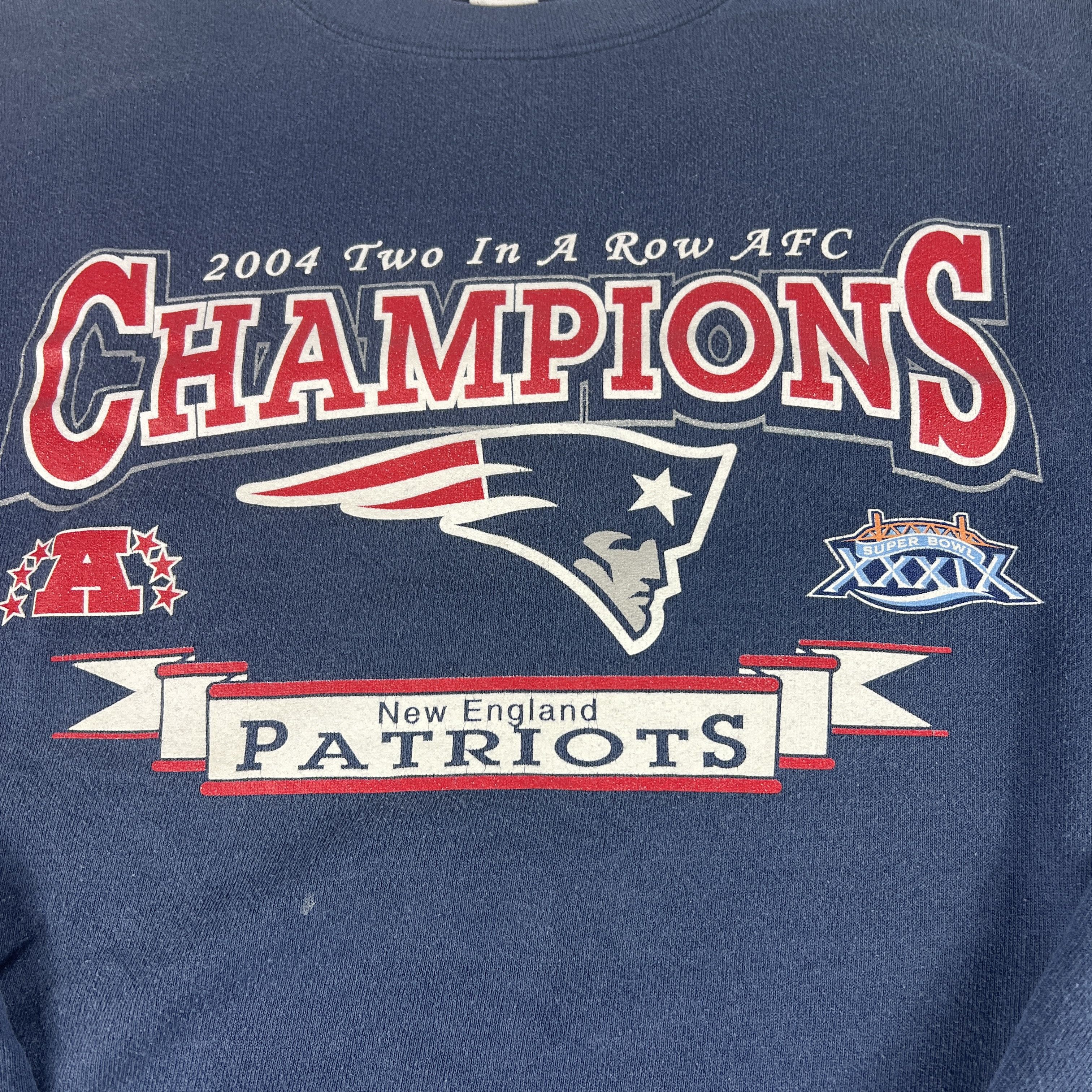 NFL × Vintage Y2K AFC Champ New England Patriots Sweatshirt Faded Crewneck Size US L / EU 52-54 / 3 - 5 Thumbnail