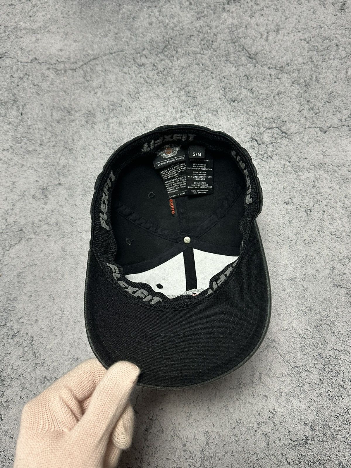 Vintage Vintage Harley Davidson Faded Flexfit Cap Size ONE SIZE - 11 Thumbnail
