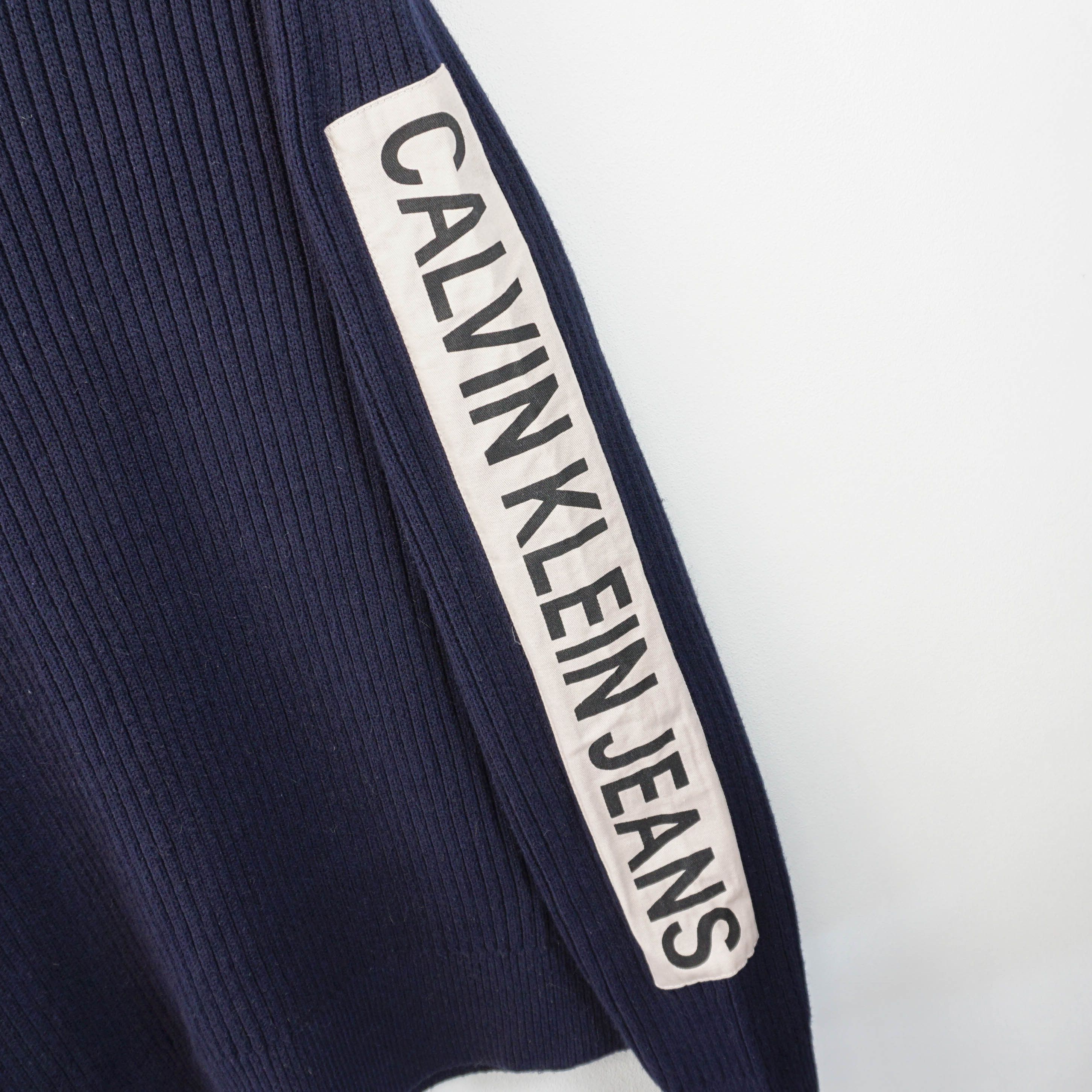 Calvin Klein Knitted Navy Sweater Size US M / EU 48-50 / 2 - 2 Thumbnail
