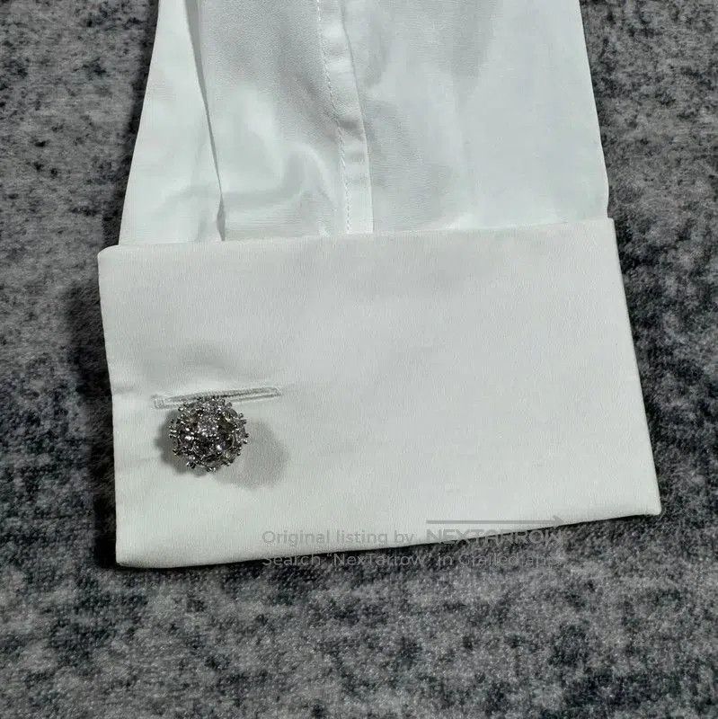 Miu Miu Miu Miu White Cotton Crop Shirt for Women . Size M / US 6-8 / IT 42-44 - 5 Thumbnail