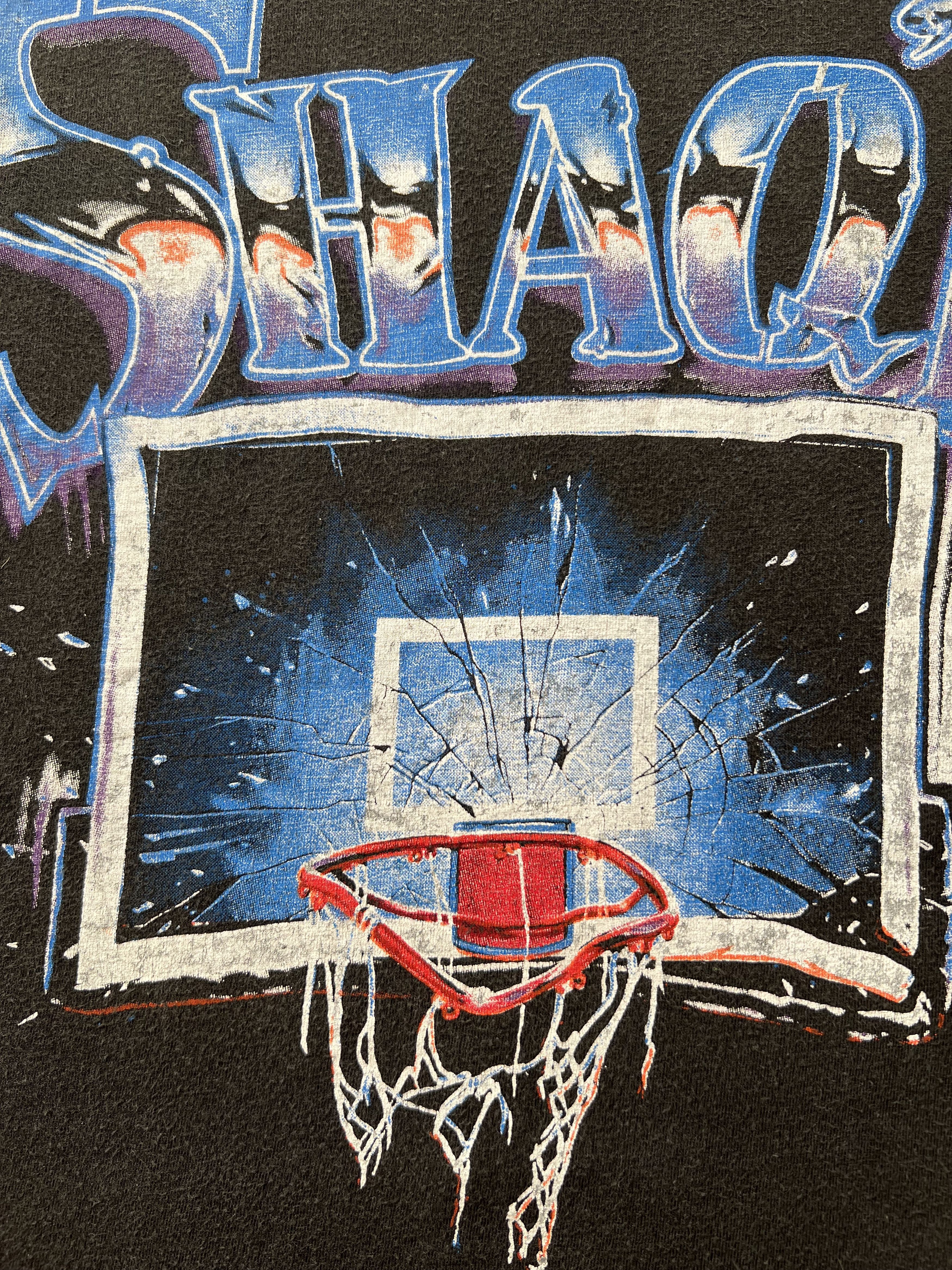 Reebok Vintage 90s Shaquille O'Neal Shaq Reebok NBA Black T-shirt Size US XL / EU 56 / 4 - 6 Thumbnail