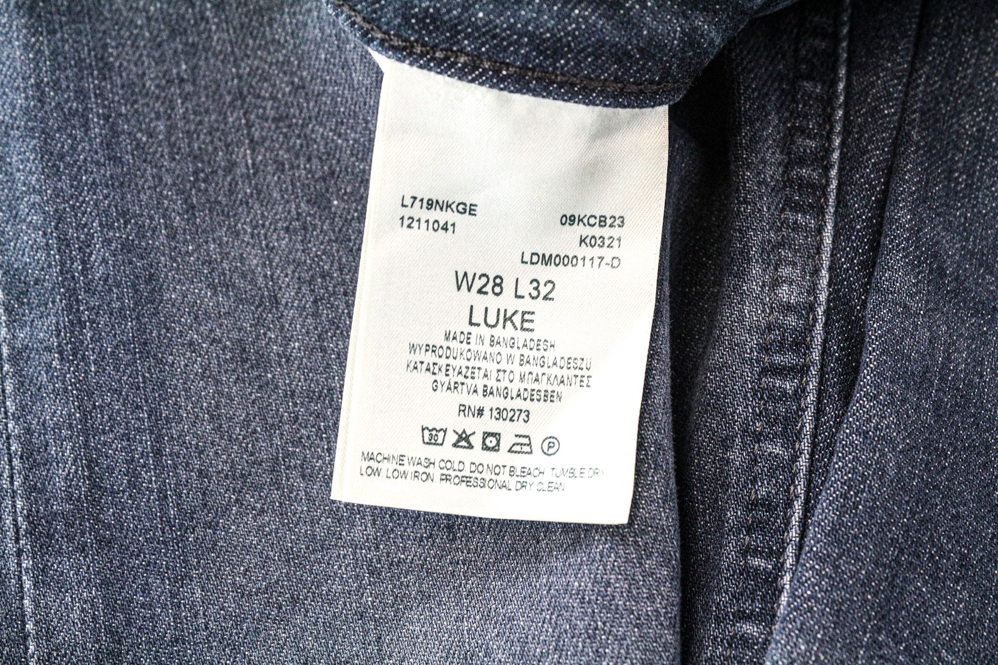 Lee LUKE W28/L32 Dark Blue Slim Stretch Jeans 74364 Size US 28 / EU 44 - 5 Thumbnail