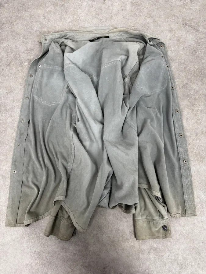 Roberto Cavalli 1990s Roberto Cavalli Baby Grey Suede Leather Shirt Size US M / EU 48-50 / 2 - 7 Thumbnail
