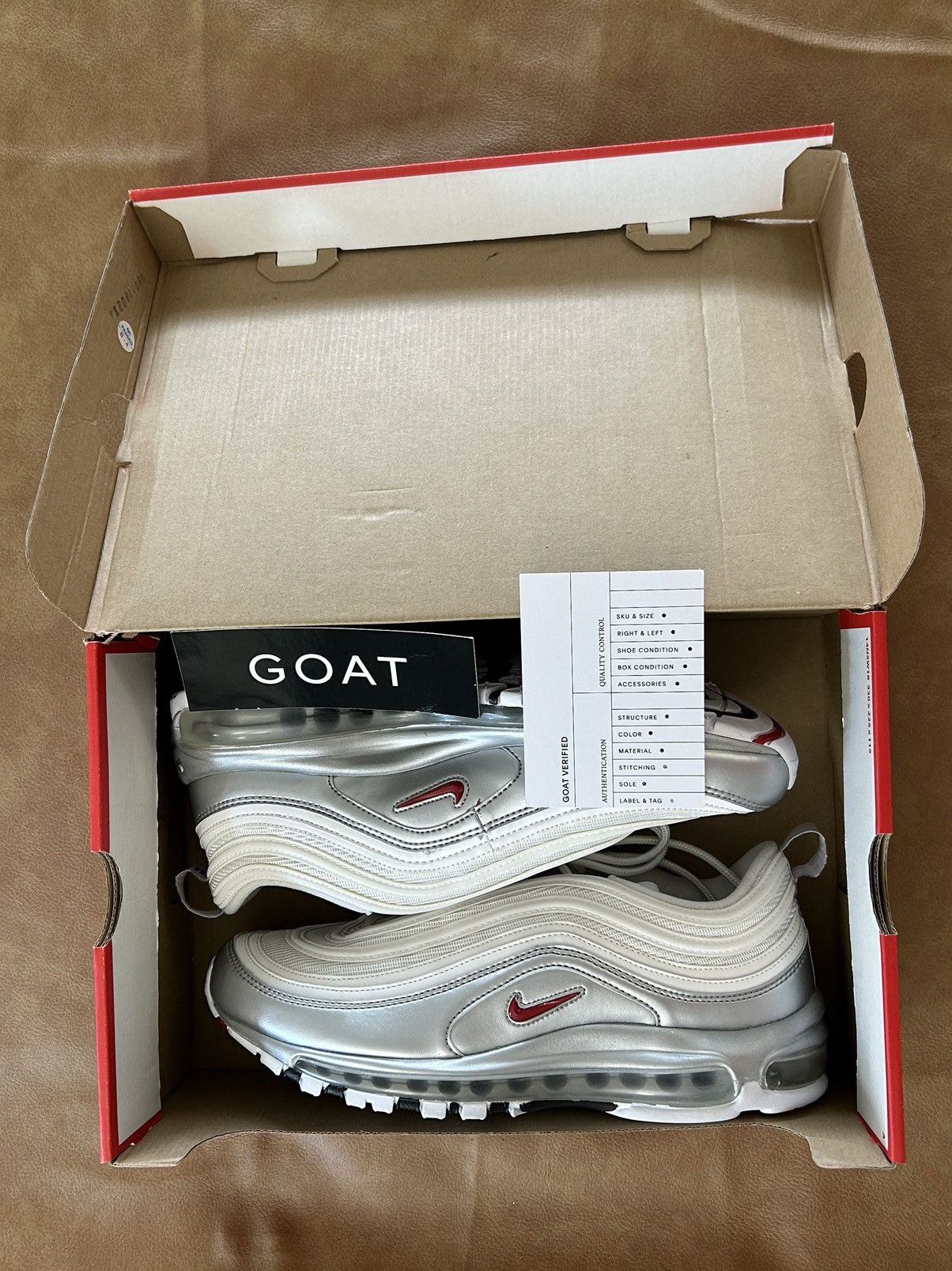 Nike Nike Air Max 97 (2018) Silver White (AT5458-100)! Size US 9.5 / EU 42-43 - 7 Thumbnail