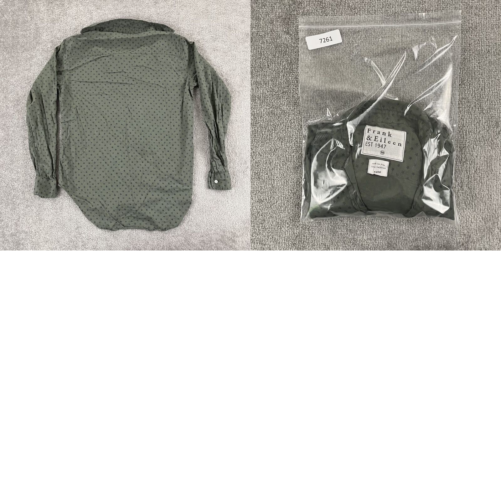 Frank & Eileen FRANK & EILEEN Frank Shirt Womens XS Green Star Button Up Top Featherweight L/S Shirt Womens XS Green Star Button Up Top Featherweight L/S Size XS / US 0-2 / IT 36-38 - 8 Thumbnail
