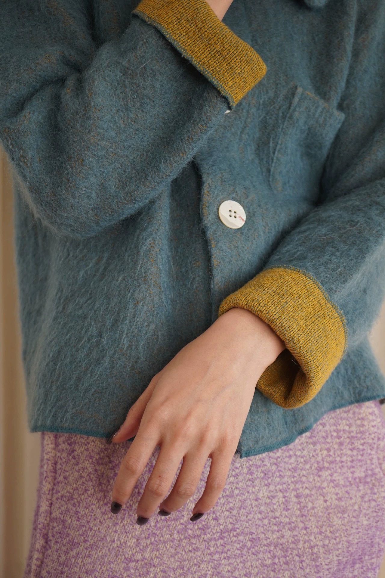 Comme des Garcons Vintage CDG Tricot 1995 AW Blue Yellow Cardigan M Size M / US 6-8 / IT 42-44 - 5 Thumbnail