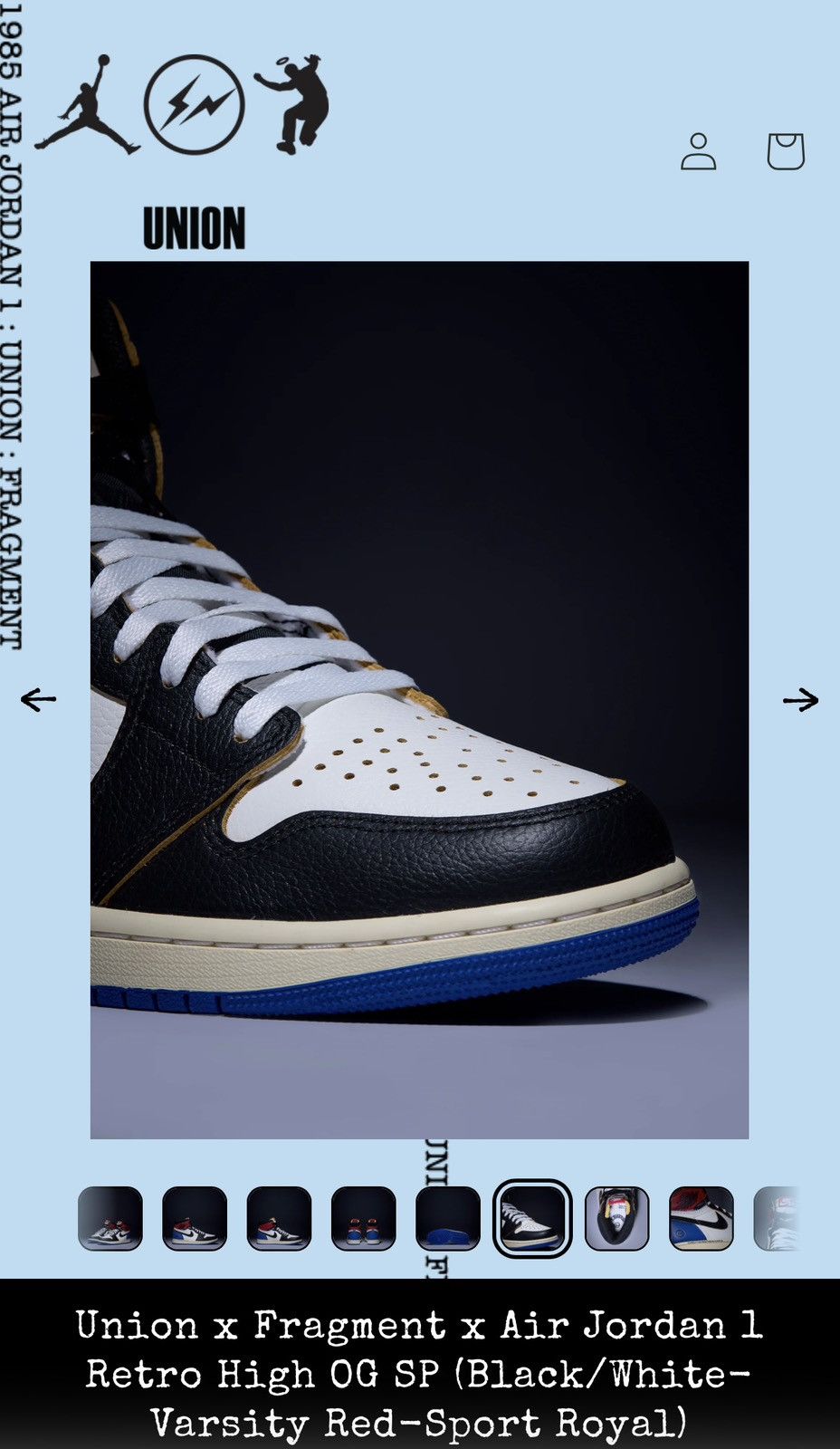 Jordan Brand × Union LA Union x Fragment x Air Jordan 1 Size US 13 / EU 46 - 5 Thumbnail