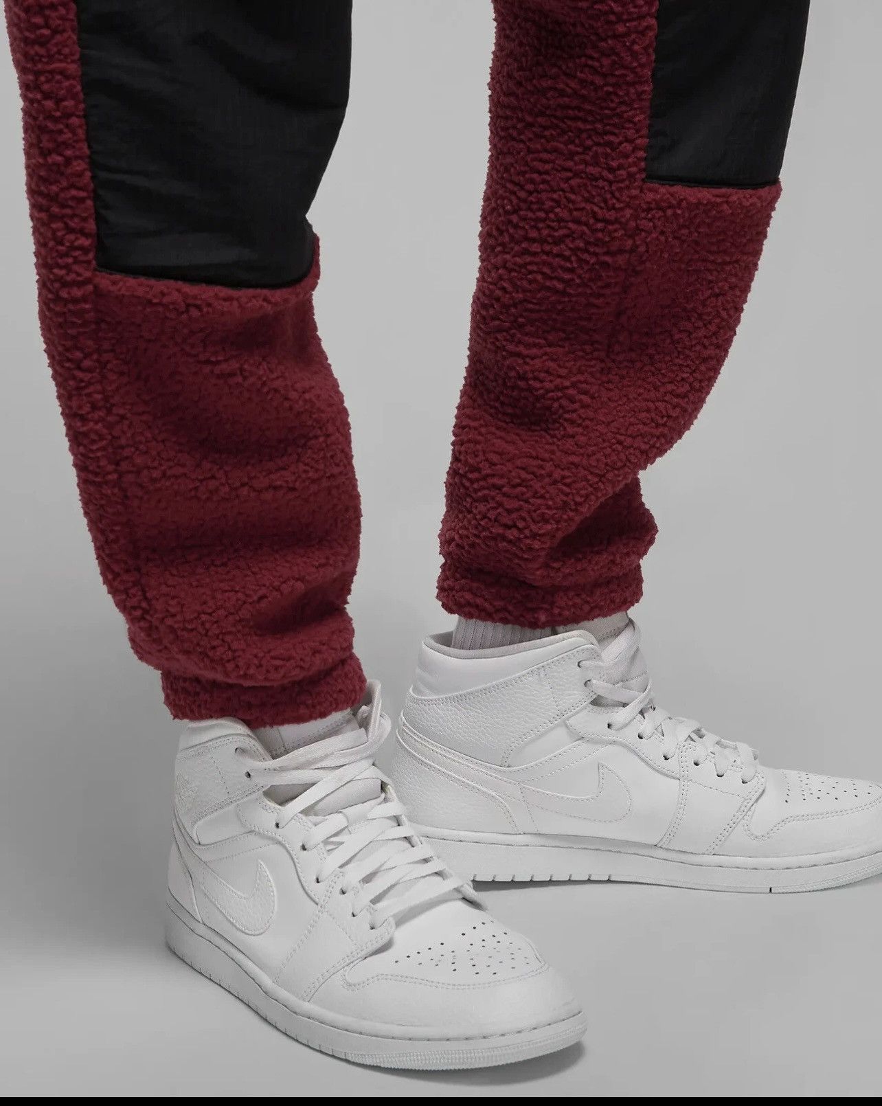 Jordan Brand Nike Air Jordan Joggers Winter Sherpa Pants Taper Pockets Size US 36 / EU 52 - 6 Thumbnail