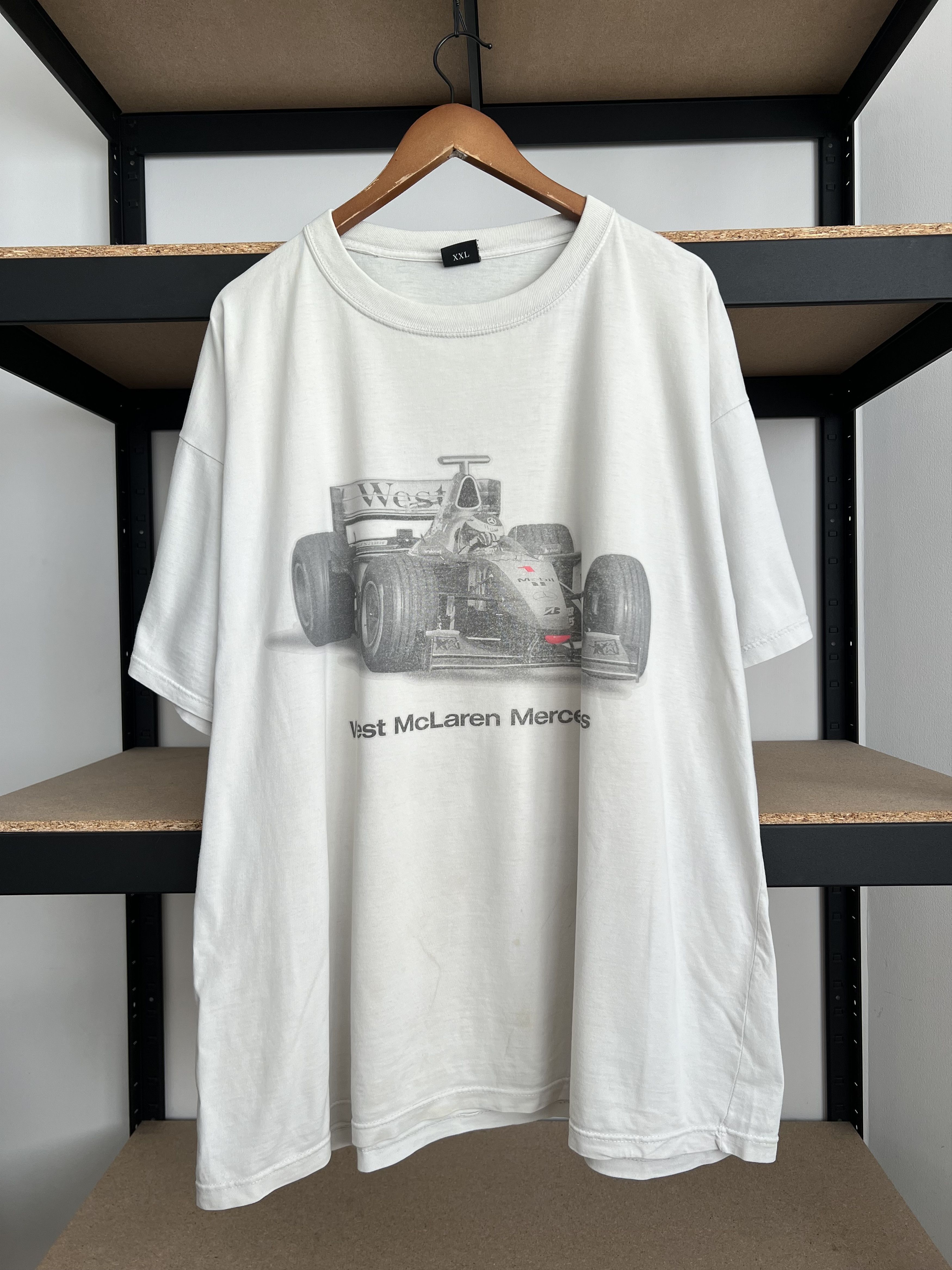 Mercedes-Benz Vintage 90s West McLaren Mercedes Benz F1 Formula 1 T-shirt Size US XXL / EU 58 / 5 - 1 Thumbnail