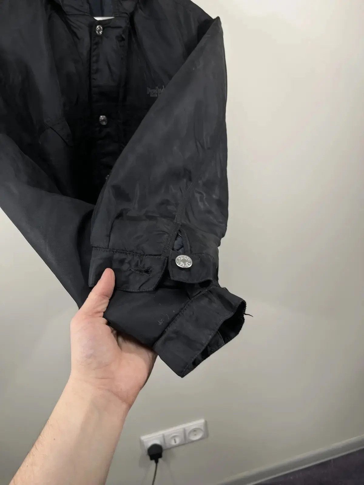 Diesel × Vintage Vintage Diesel 90s Rare Nylon Leather Avant Garde Jacket Size US L / EU 52-54 / 3 - 3 Thumbnail