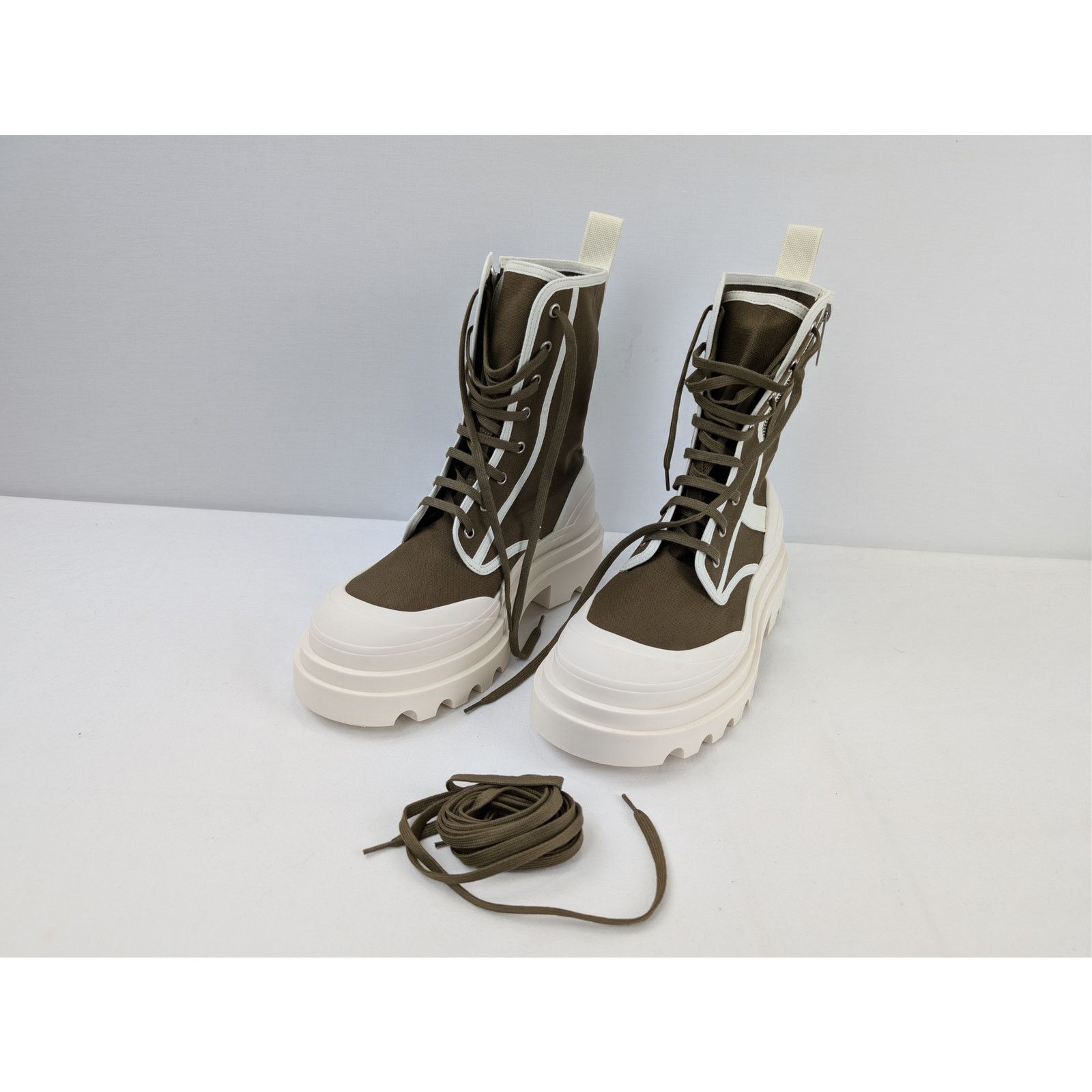 Bottega Veneta o1rshd1 Q:2 / Canvas Boots Fabric in Liana-White Size US 11 / EU 44 - 9 Thumbnail