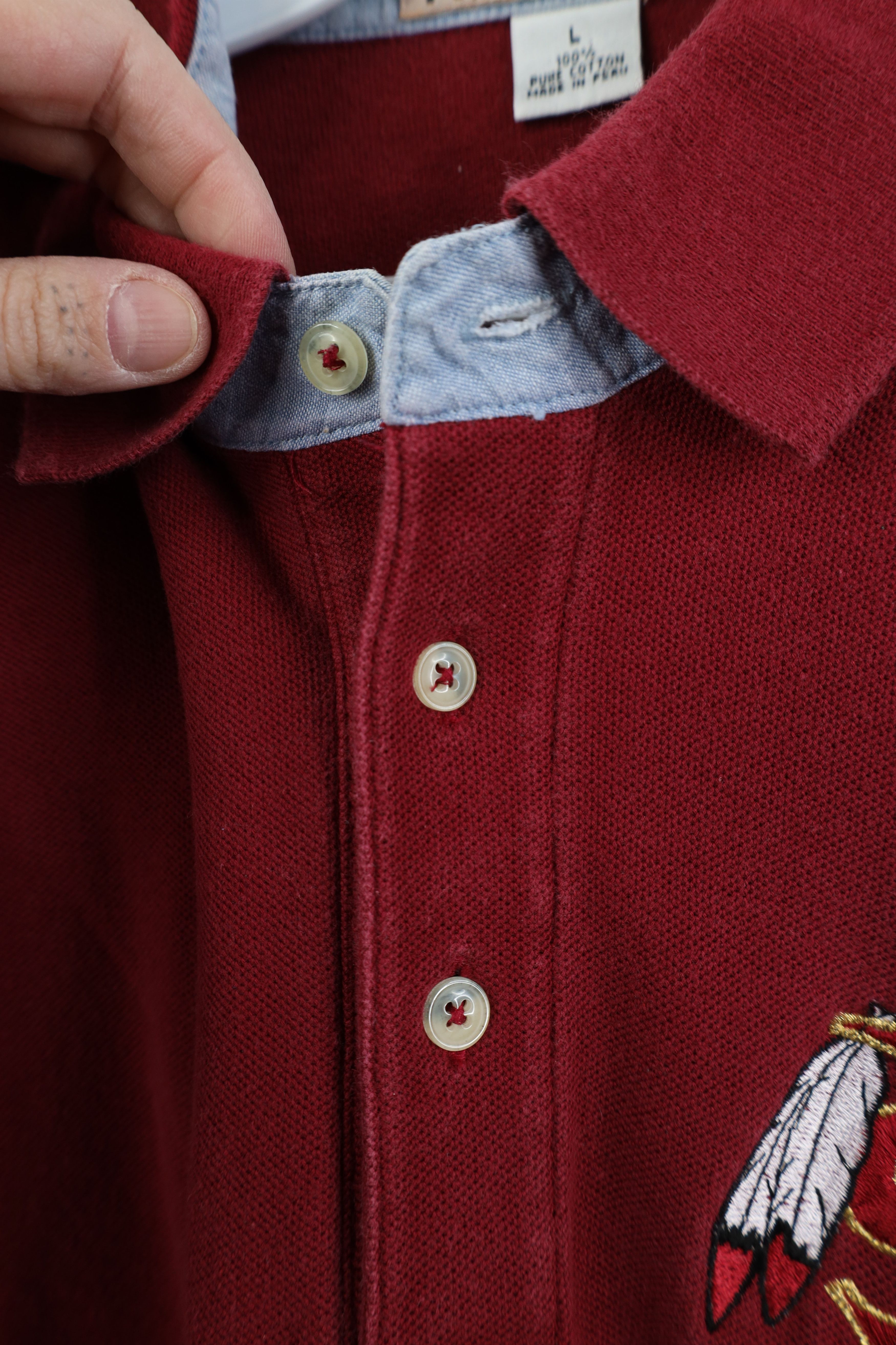 Vintage Vintage 90s Florida State University Golf Polo Shirt Red Size US L / EU 52-54 / 3 - 6 Thumbnail