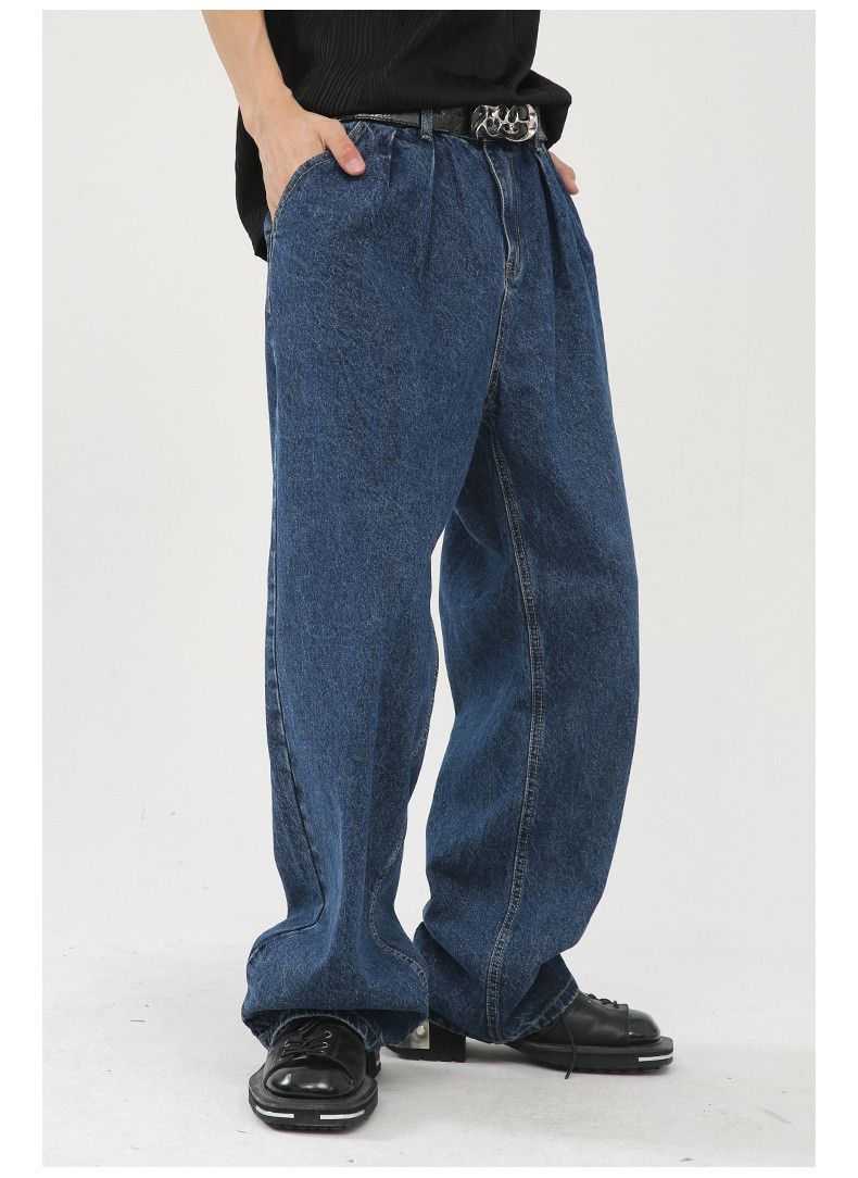 Japanese Brand × Jean Men's loose washed wide-leg straight jeans Size US 32 / EU 48 - 3 Thumbnail