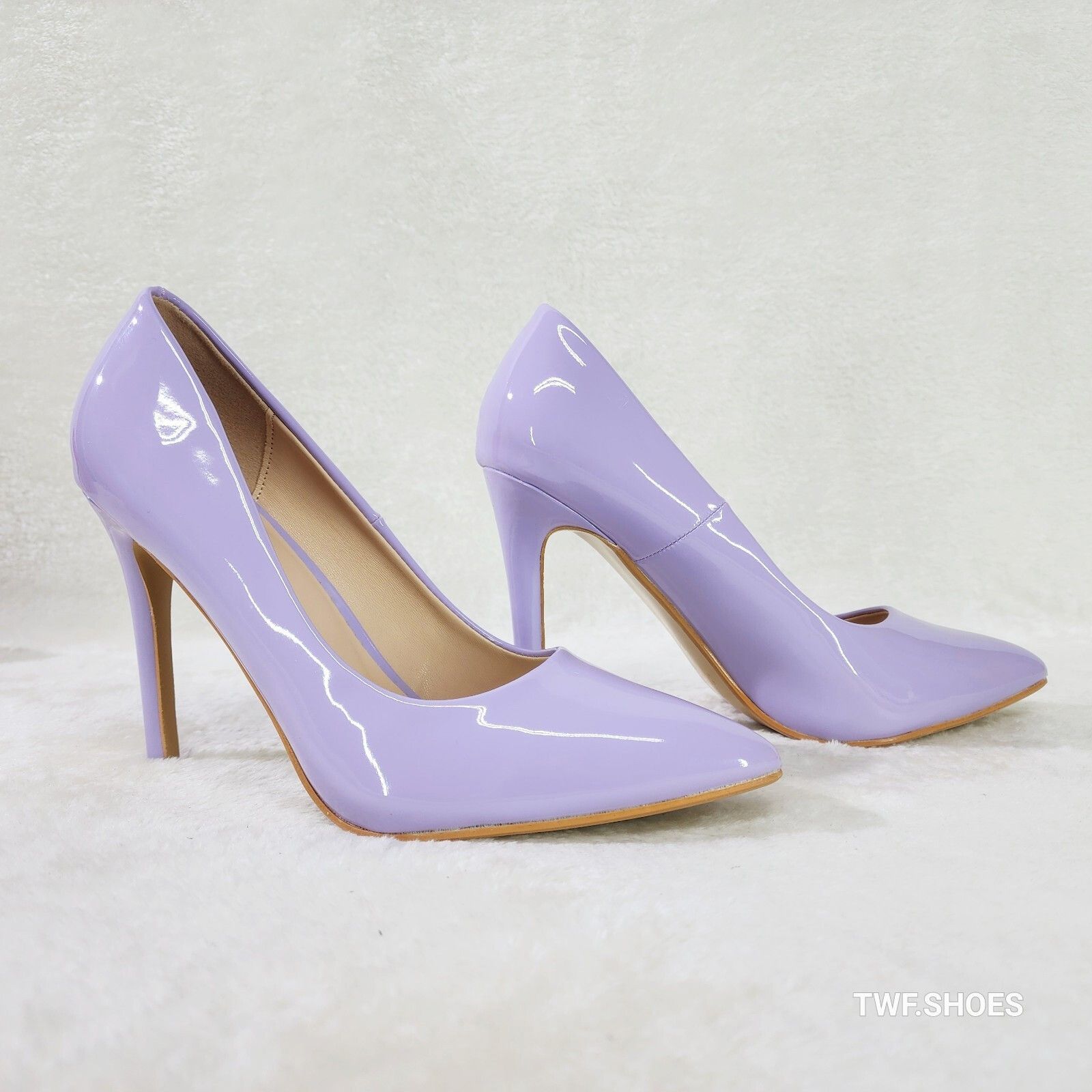 Other Glam Lilac Purple Patent High Heel Stiletto Shoes Pumps (US Size US 6.5 / IT 36.5 - 4 Thumbnail