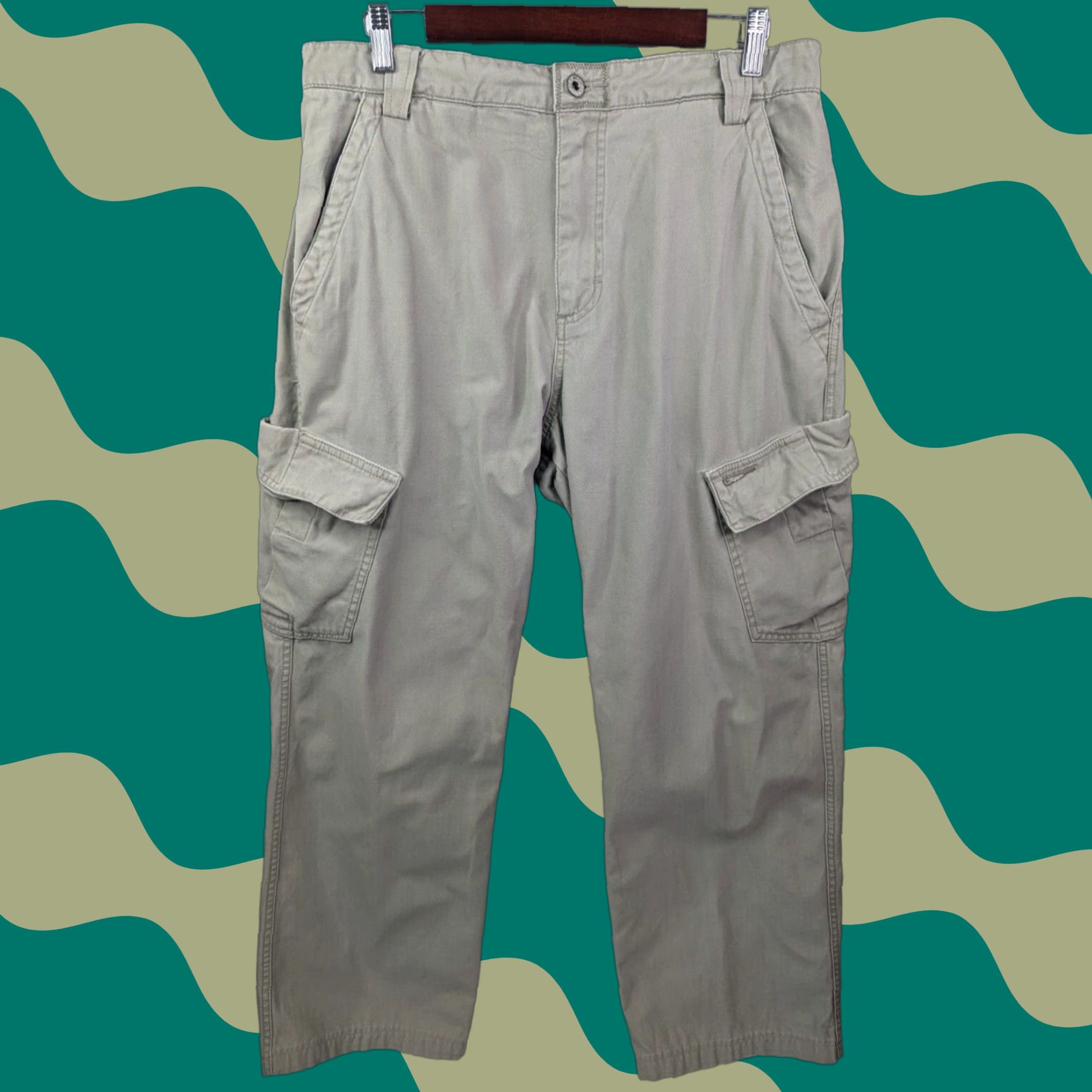 Quiksilver VINTAGE Quiksilver Cargo Pants Men 33 Beige Tan Baggy Surf Skate Hip Hop Y2K Size US 38 / EU 54 - 1 Thumbnail