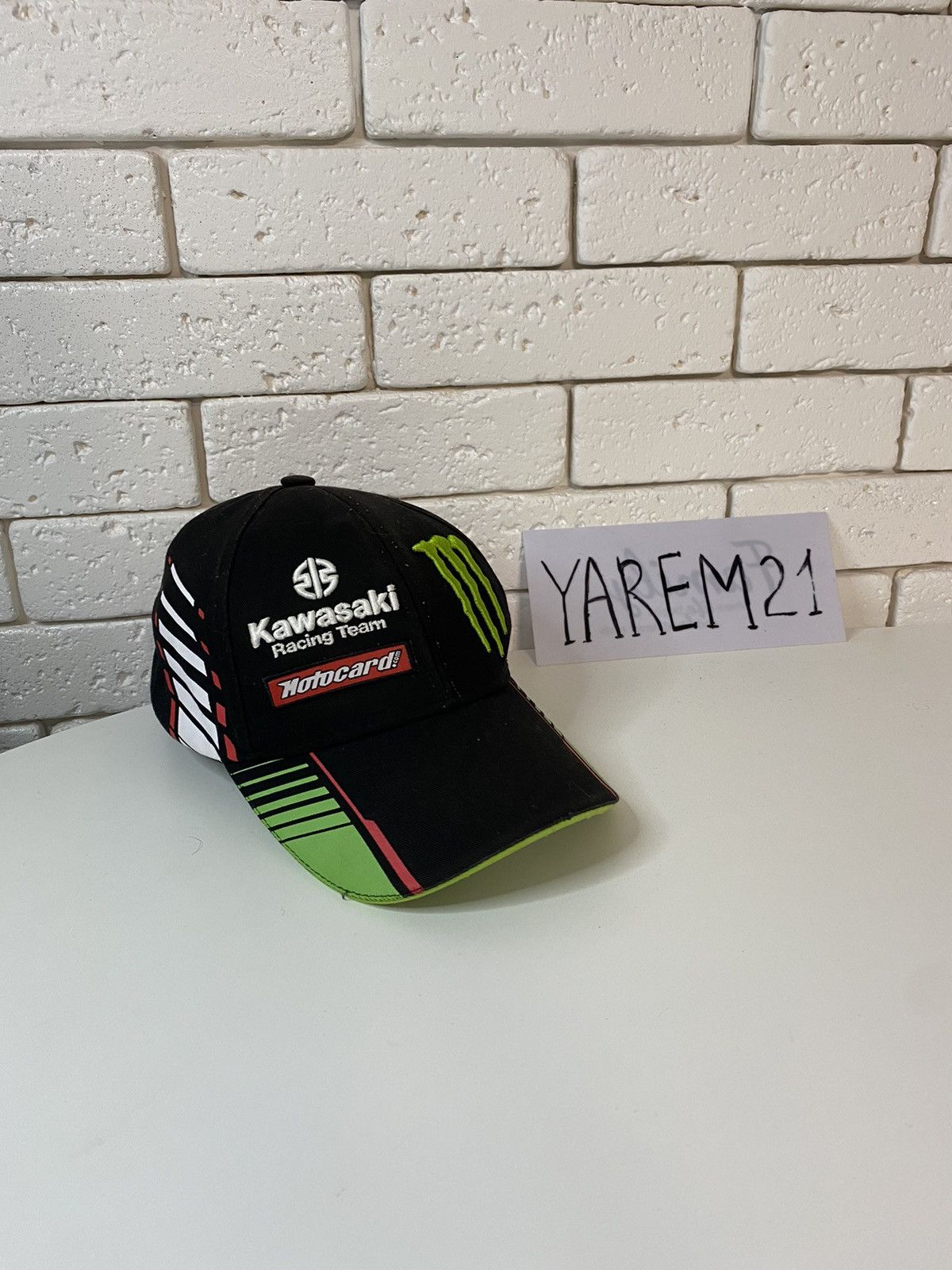 Vintage Kawasaki racing team cap hat Size ONE SIZE - 1 Thumbnail