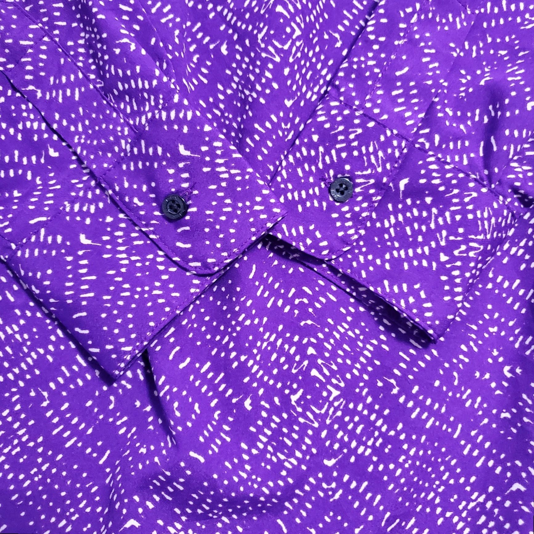Ralph Lauren Lauren Ralph Lauren Womens Tunic Top Purple Print 1/2 Button Popover Size M Geometric Long Sleeve Strap? Wait. Size M / US 6-8 / IT 42-44 - 6 Thumbnail