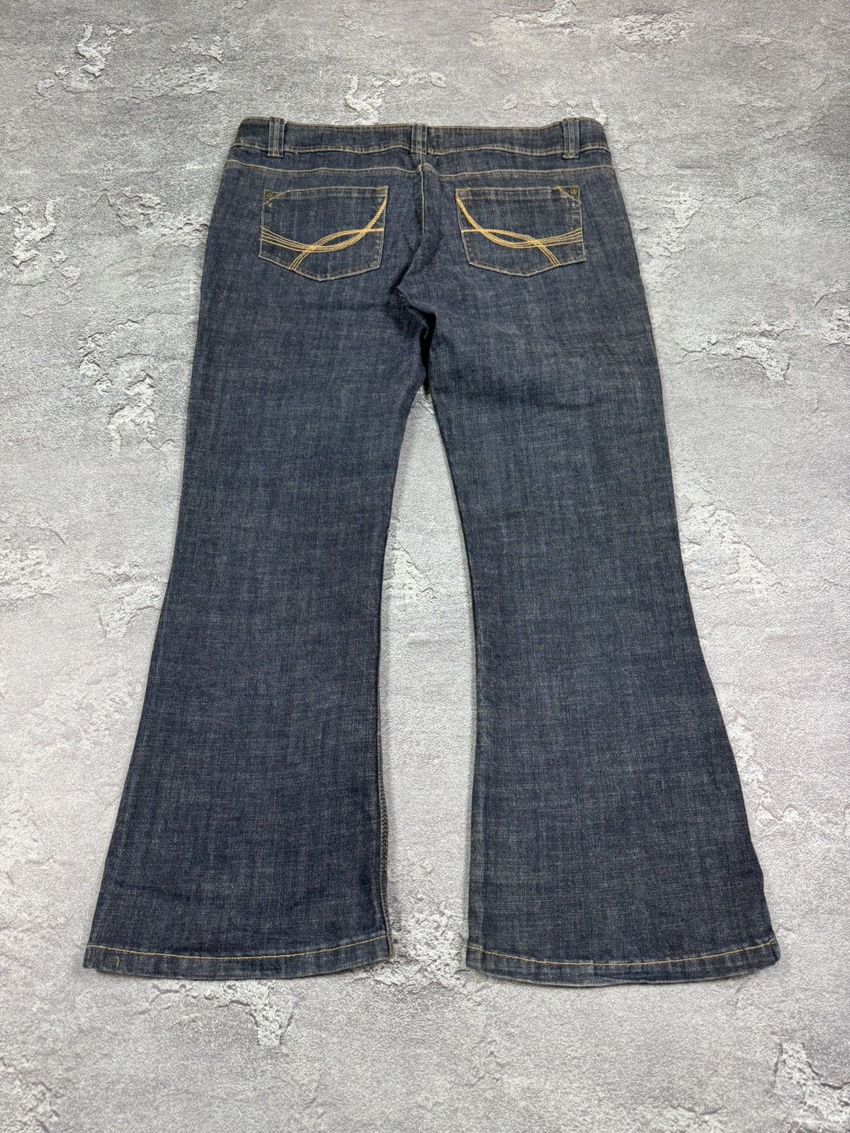 If Six Was Nine Y2K 2000s Shimmy Flare Bootcut Straight Washed Jeans Size 34 Size US 34 / EU 50 - 6 Thumbnail