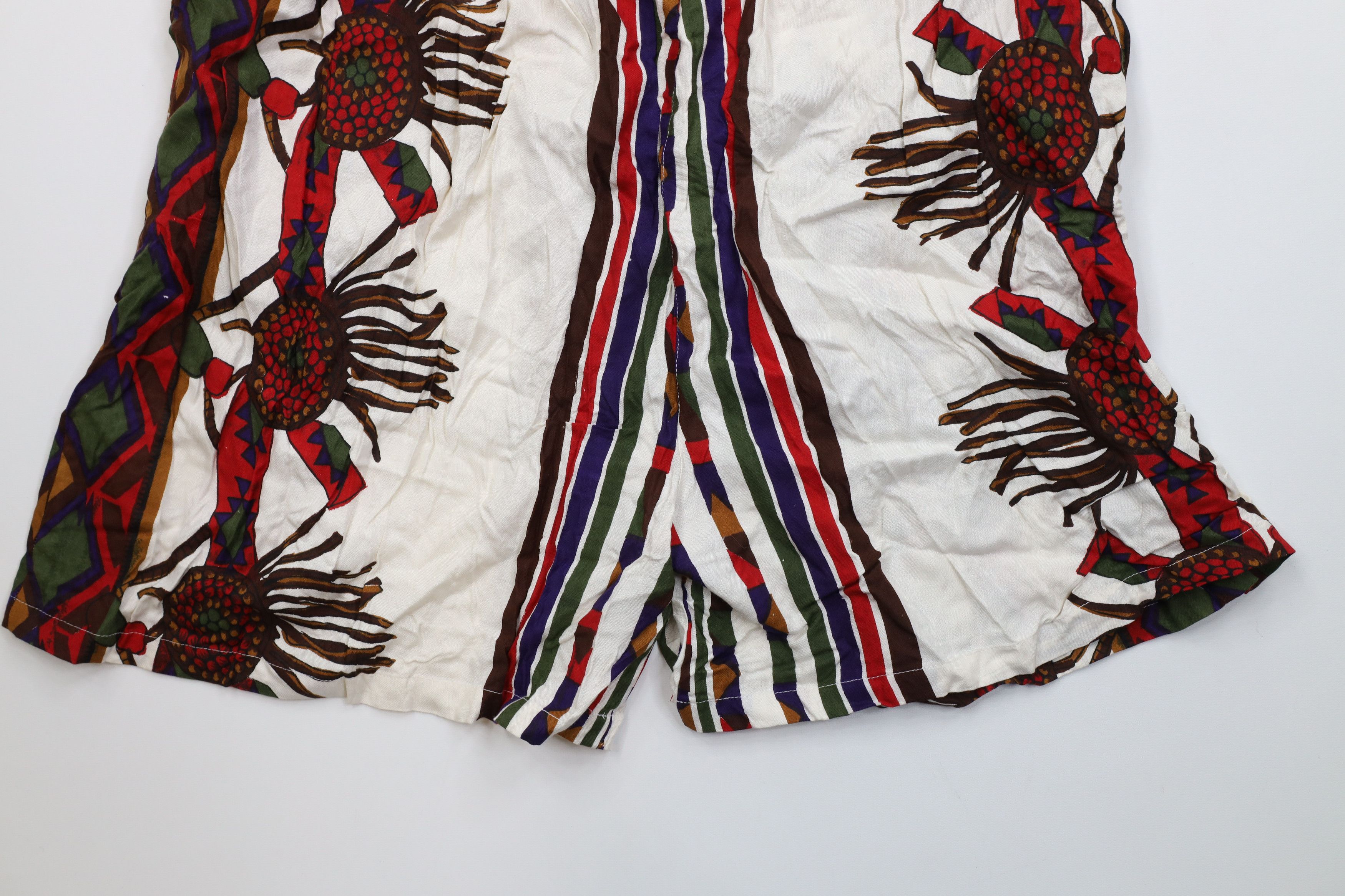 Vintage Vintage 90s Streetwear Gabardine Abstract Geometric Shorts Size 22" - 13 Thumbnail