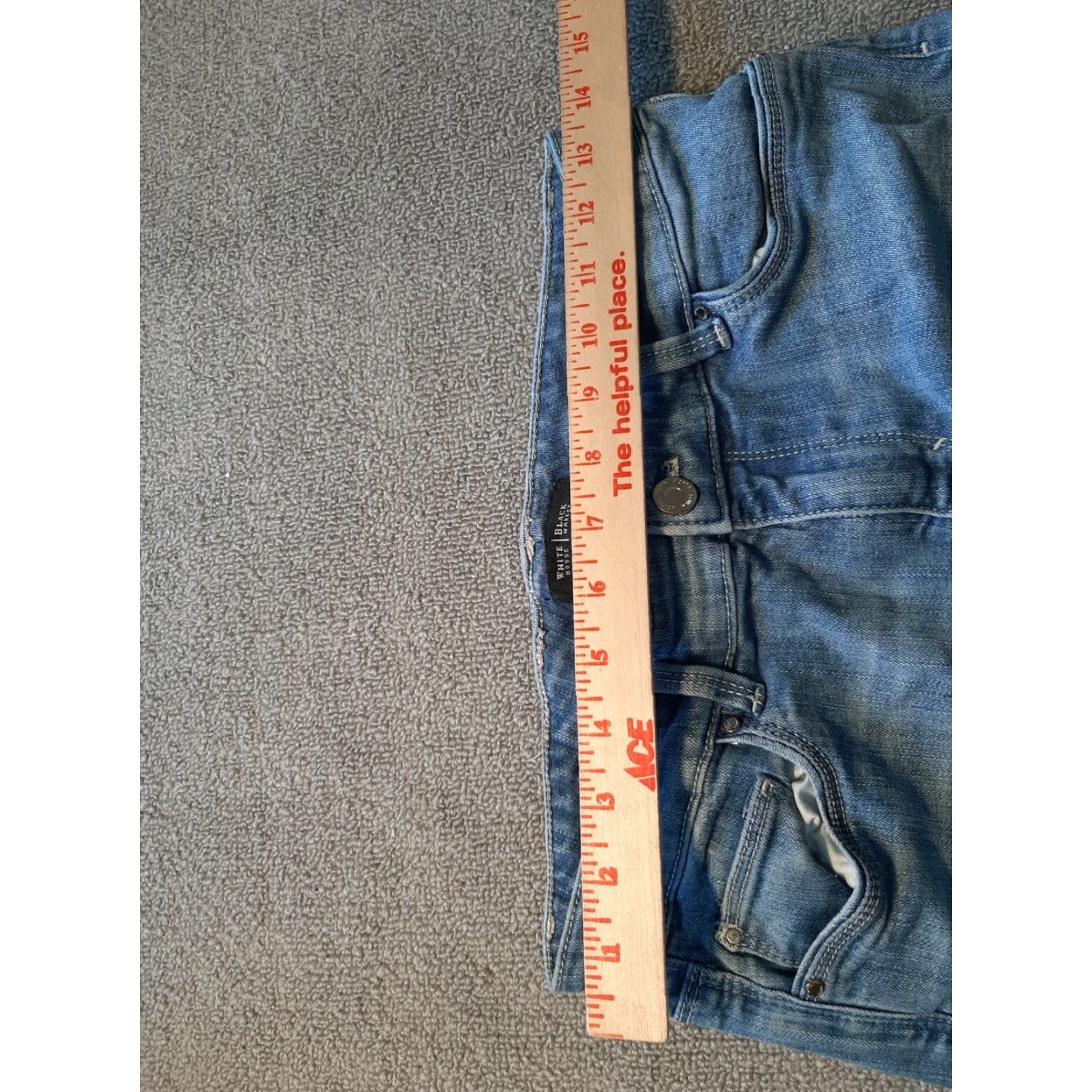 White House Black Market VINTAGE White House Black Market Jeans Womens Size 6 Blue Crop Beaded Accents Crop Jeans Womens 6 Blue Size 28" / US 6 / IT 42 - 3 Thumbnail