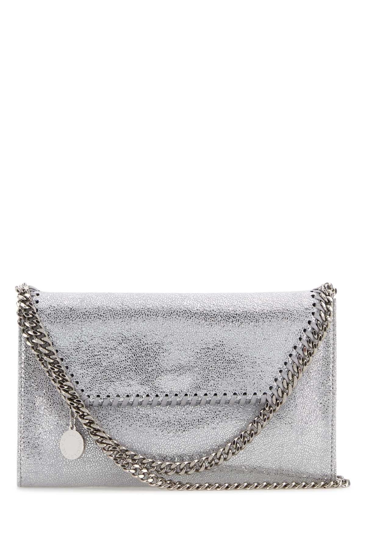 Silver Shaggy Deer Mini Falabella Crossbody Bag