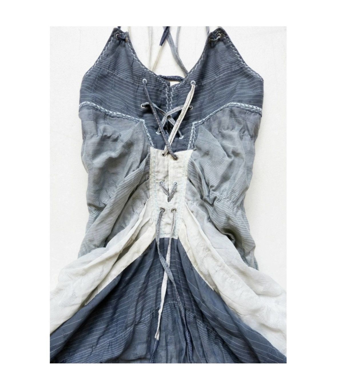 Marithe + Francois Girbaud MARITHÉ & FRANÇOIS GIRBAUD puffy midi dress blue and white Size M / US 6-8 / IT 42-44 - 2 Thumbnail