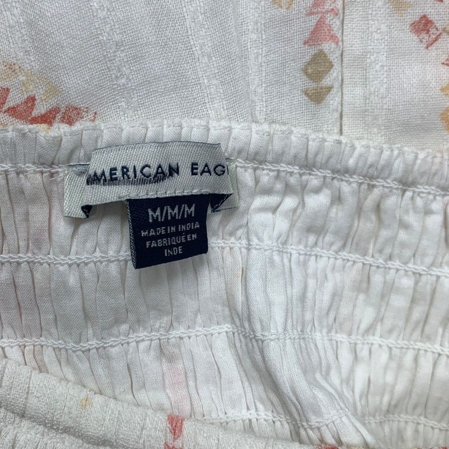 American Eagle Outfitters New American Eagle Womens Medium White Smocked Romper Size 30" / US 8 / IT 44 - 6 Thumbnail