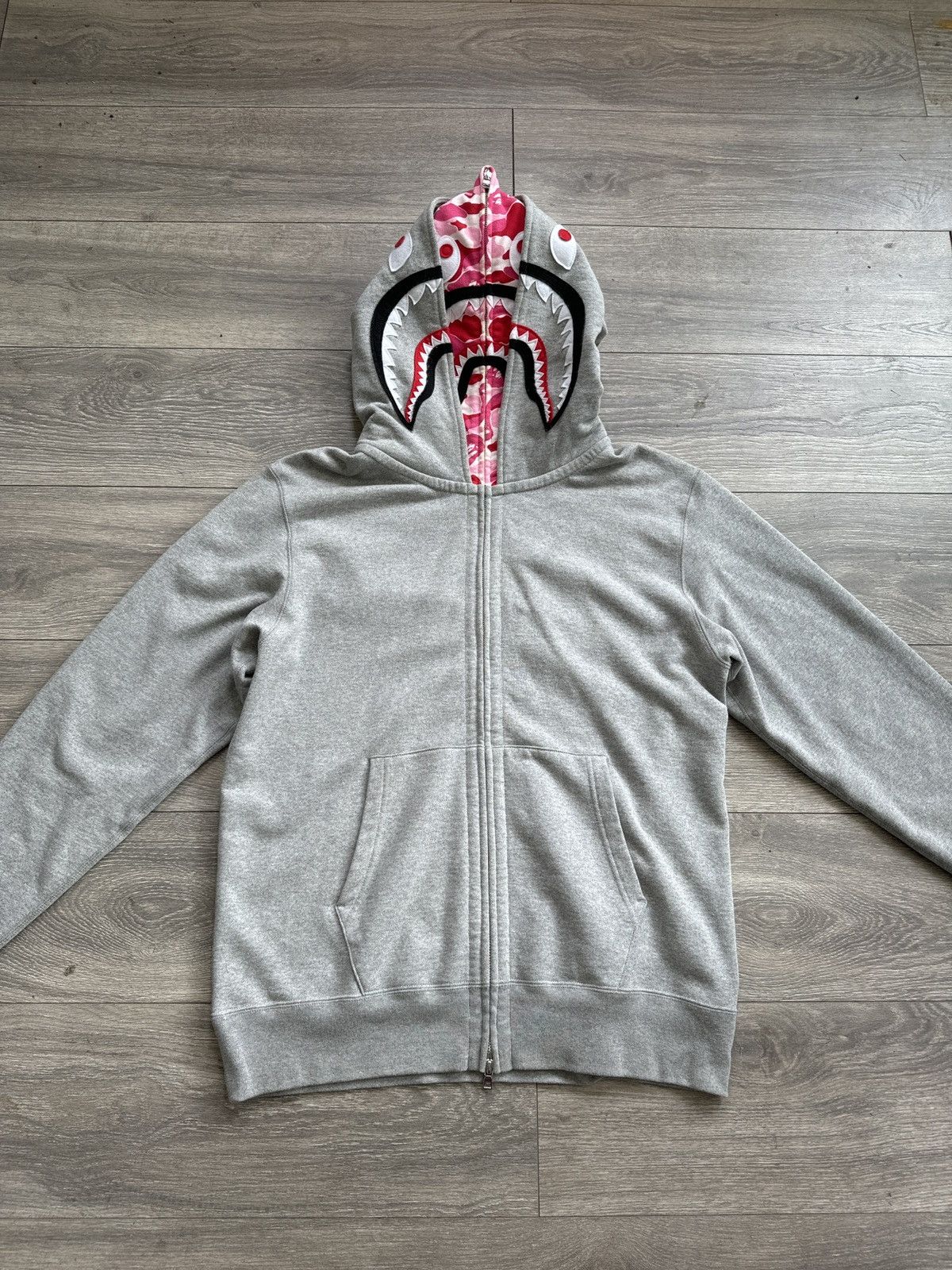 Bape ABC Camo Shark Full Zip Double Hoodie | Grailed