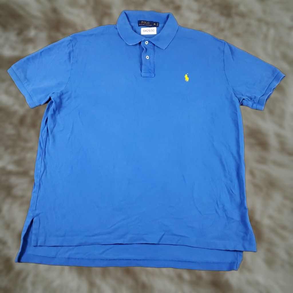 Ralph Lauren VINTAGE? No. Ralph Lauren Polo Shirt Men XL Blue Pony Casual Short Sleeve Shirt Adult XL Blue Polo Ralph Lauren Classic Preppy 90s Mens Size US XL / EU 56 / 4 - 1 Thumbnail