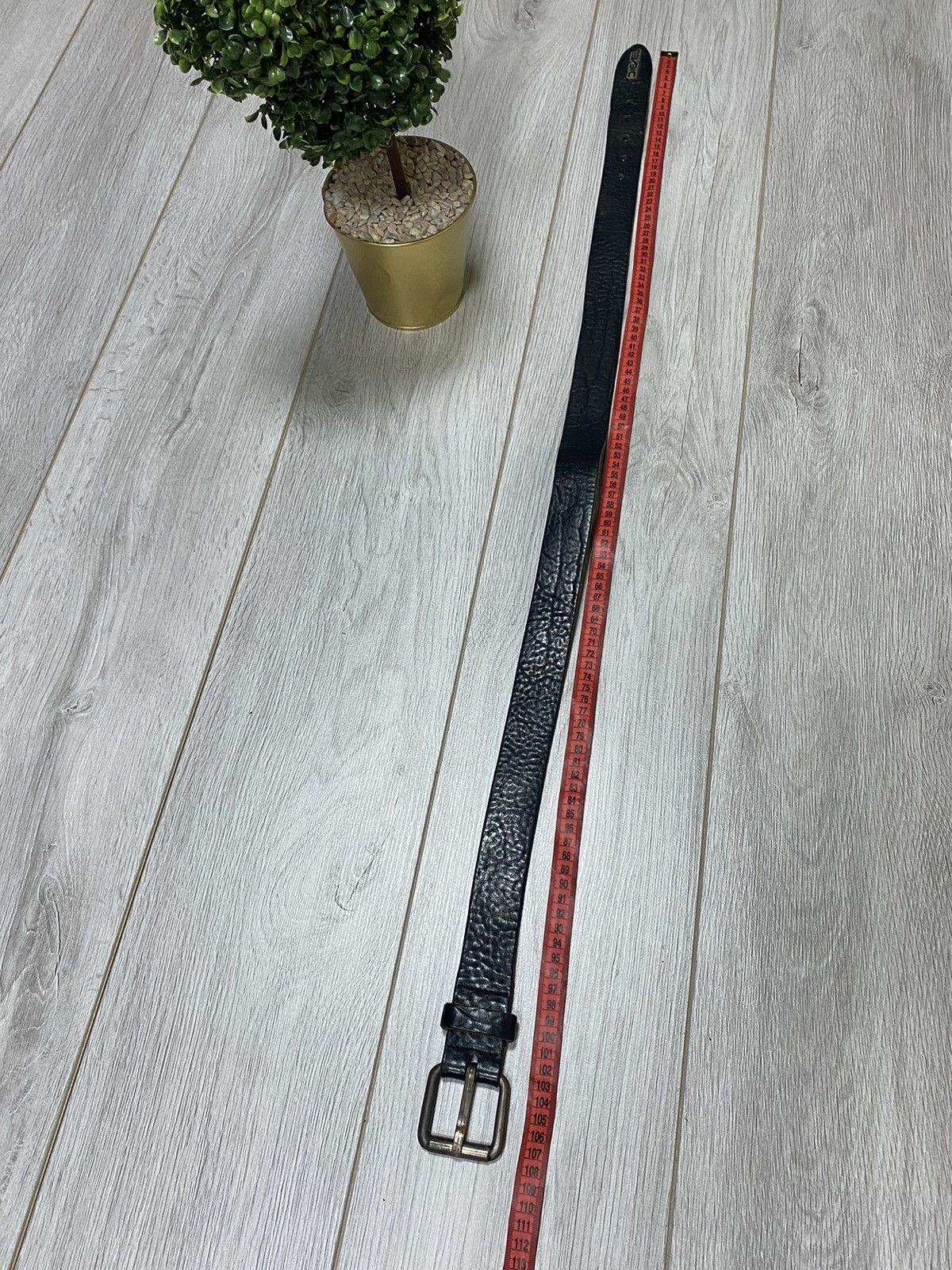 Diesel Diesel vintage leather metallic logo belt Size ONE SIZE - 5 Thumbnail