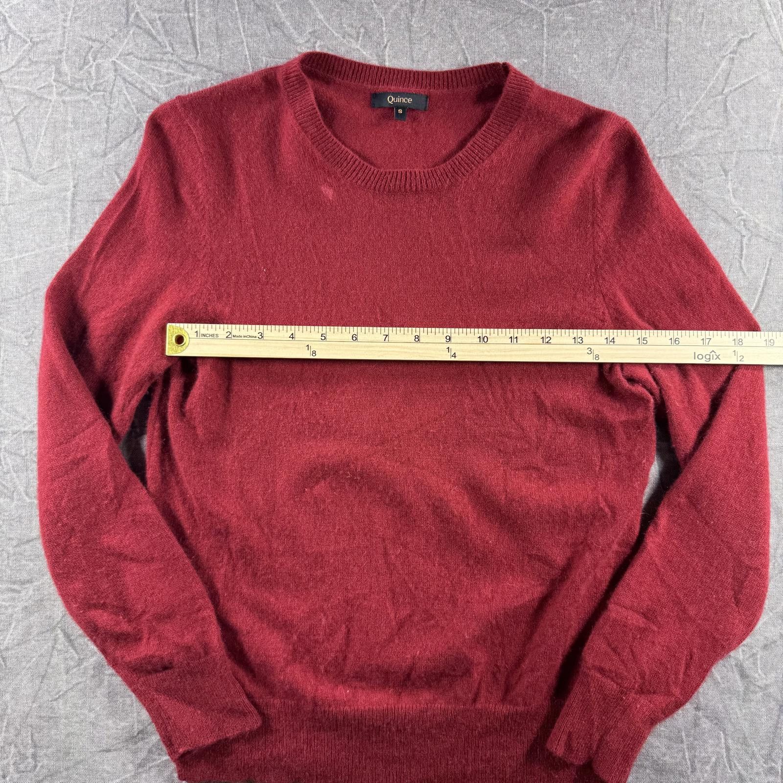 Quince Quince Sweater Women's S Red 100% Cashmere Pullover Size S / US 4 / IT 40 - 4 Thumbnail
