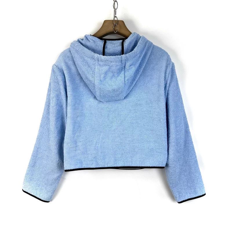 Prada Prada Triangle blue towel fabric hooded jacket Size XS / US 0-2 / IT 36-38 - 2 Thumbnail