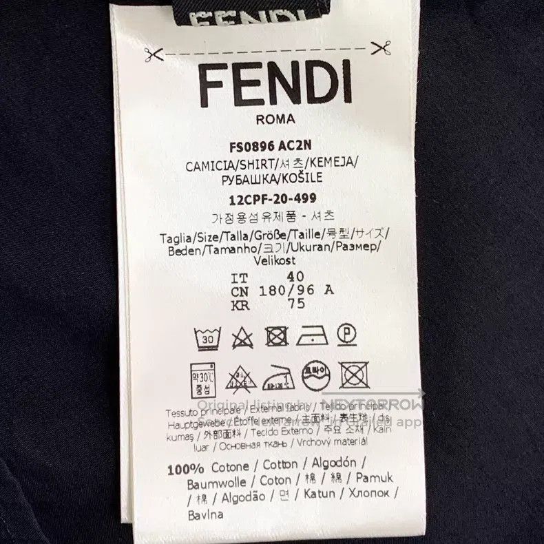 Fendi Fendi size 40 Black logo letter collar cotton single-breast Size US XXS / EU 40 - 6 Thumbnail