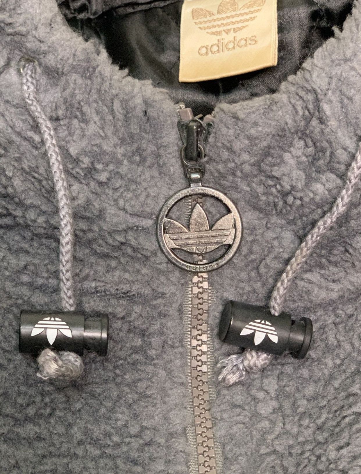 Adidas Rare Design Vintage Adidas Fleece Zip up Hoodie Size US XL / EU 56 / 4 - 10 Thumbnail