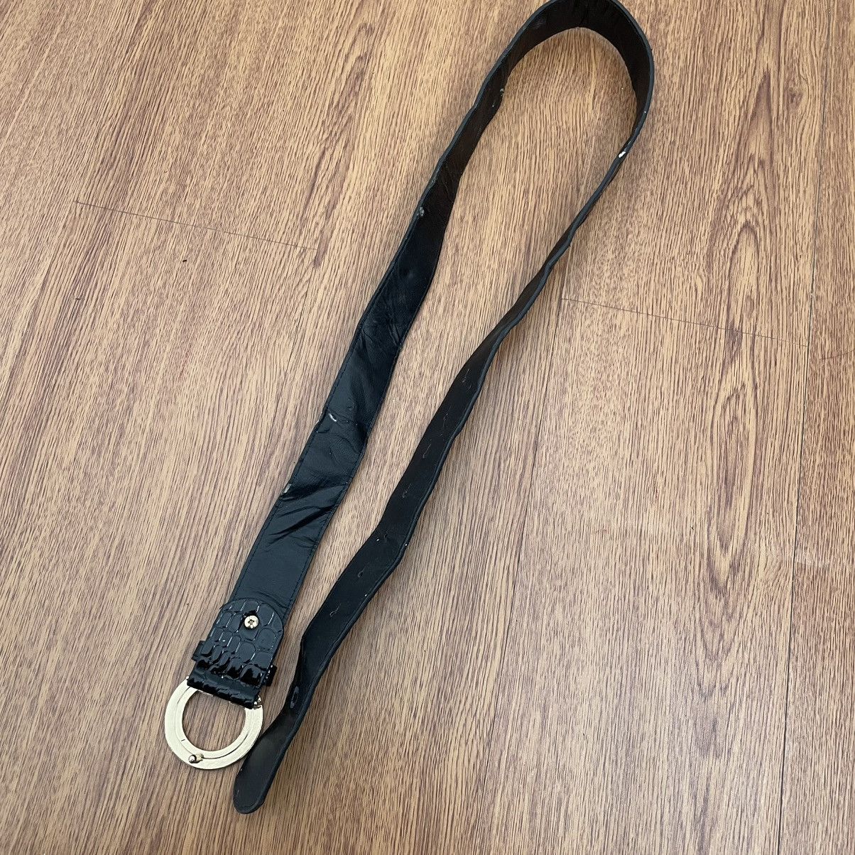 If Six Was Nine × Japanese Brand × Le Grande Bleu (L.G.B.) Black “G” Buckle snakeskin pattern belt Size ONE SIZE - 3 Thumbnail