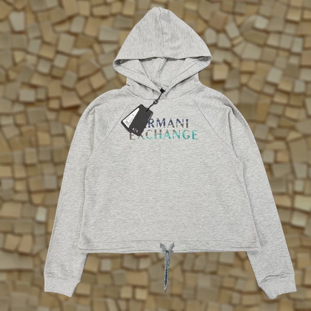 Armani Exchange Armani Exchange Womens Hoodie Grey Small Pullover Cotton Logo Regular Fit - City, Logo, Sports Size S / US 4 / IT 40 - 1 Thumbnail