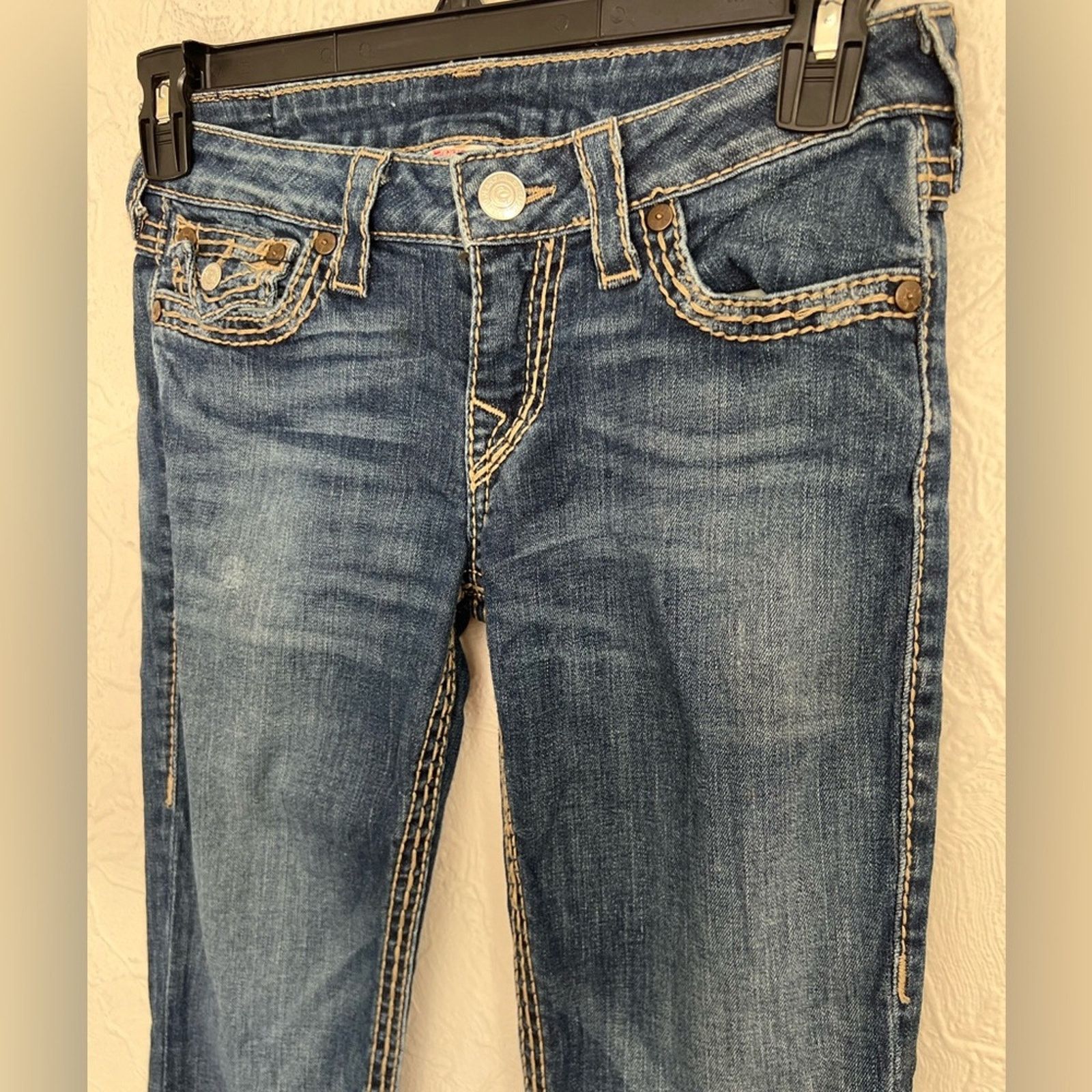 True Religion True Religion Dark Wash Skinny Jeans Womens 27 WAK599P54 Size 27" / US 4 / IT 40 - 3 Thumbnail