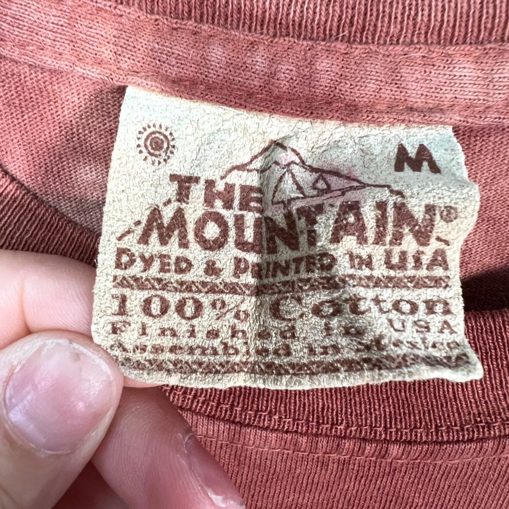 The Mountain VINTAGE The Mountain Shirt Adult Mens Medium Brown Tie-dye Cotton Graphic Bulldog Dog Puppy Size US M / EU 48-50 / 2 - 3 Thumbnail