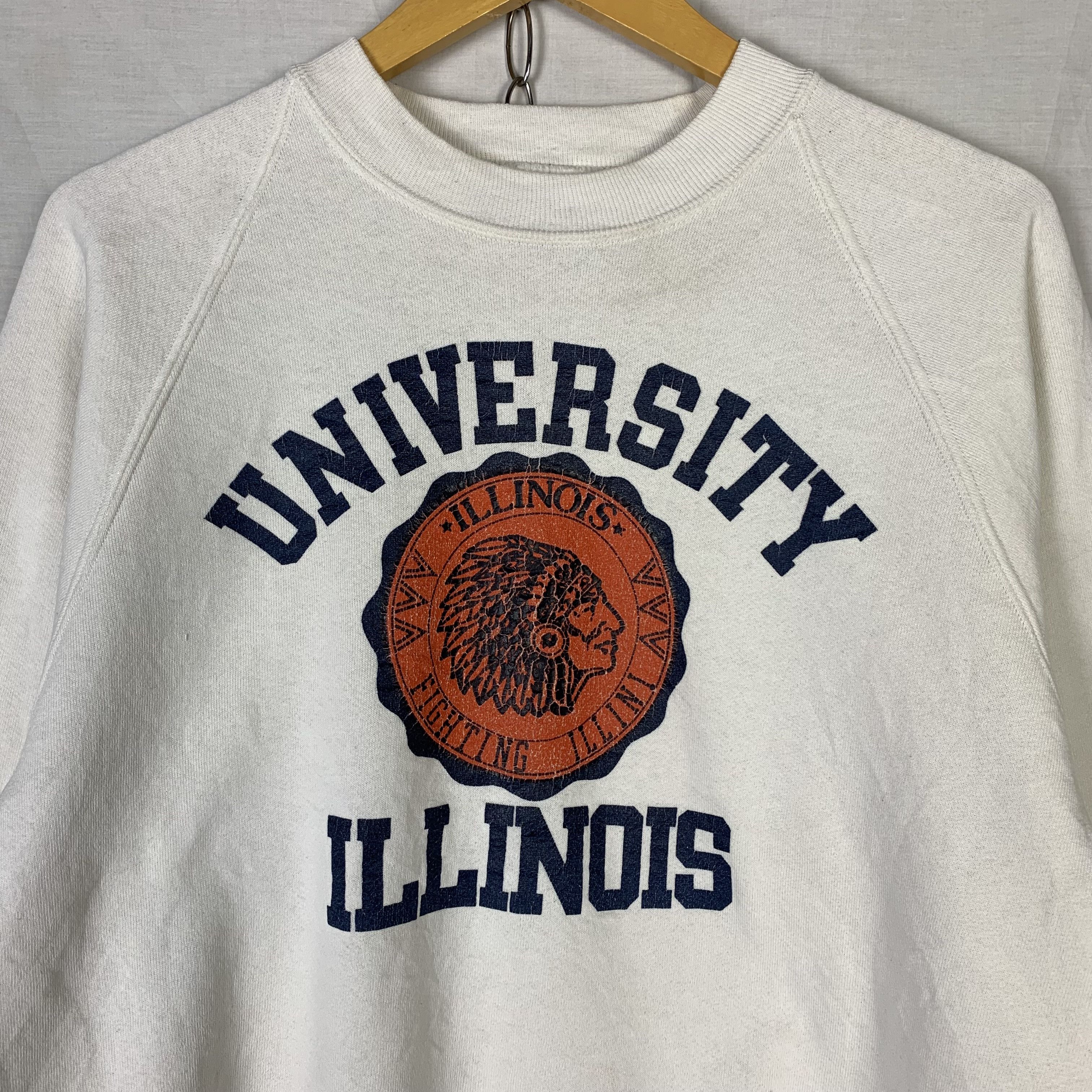 Russell Athletic Vintage 90s Russell University Illinois Sweatshirt Crewneck Size US M / EU 48-50 / 2 - 2 Thumbnail